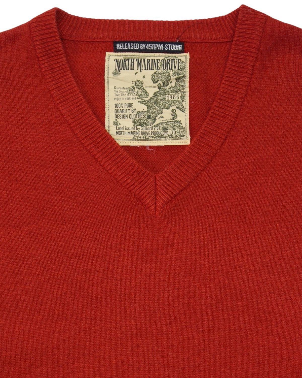 45rpm 2000S 45RPM “NORTH MARINE DRIVE” V-NECK KNIT Size US L / EU 52-54 / 3 - 2 Thumbnail