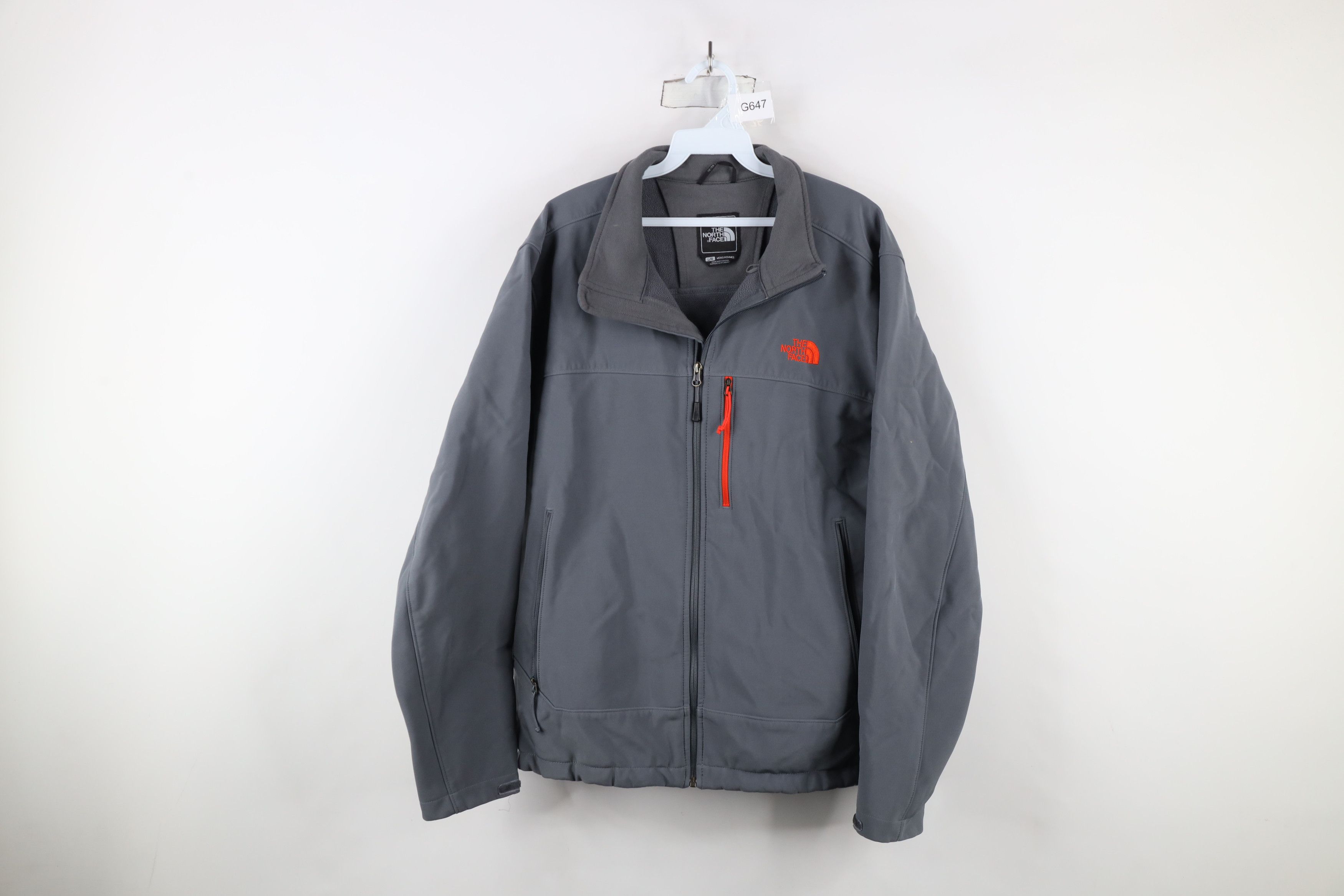 The North Face × Vintage The North Face Fleece Lined Full Zip Soft Shell Jacket Gray Size US L / EU 52-54 / 3 - 1 Thumbnail