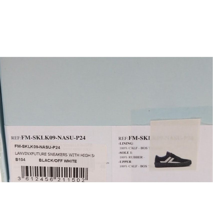 Lanvin o1rshd1 High Sole Low-Top Sneakers in Black/Off White Size US 13 / EU 46 - 16 Thumbnail