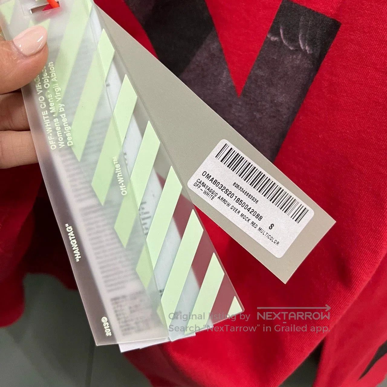 Off-White OFF White Long Sleeve Red Shirt with Prints. Size US XXS / EU 40 - 6 Thumbnail