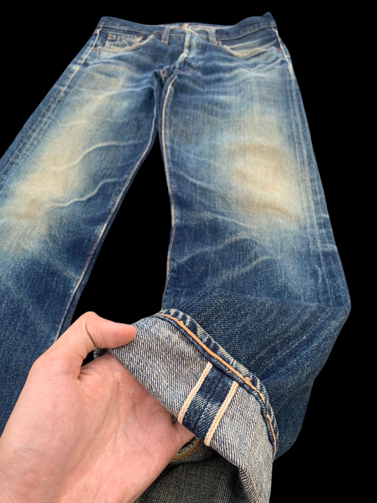 Denime VINTAGE DENIME SELVEDGE RUSTY MUDWASH DISTRESSED DENIM Size US 30 / EU 46 - 5 Thumbnail