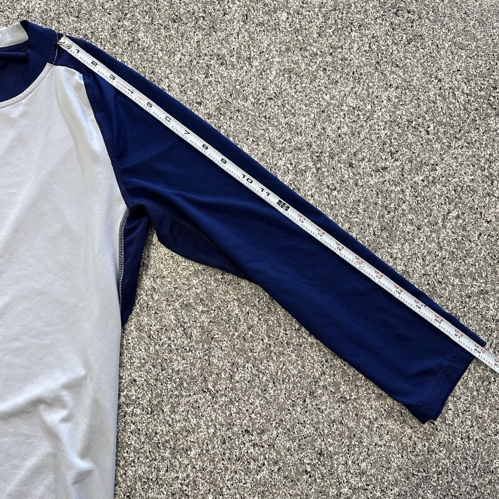 Nike Nike Pro MLB Baseball Shirt Nike Pro MLB Shirt Mens S Raglan 3/4 Navy Gray Dri-Fit Baseball Shirt Gray Nike Pro Size US S / EU 44-46 / 1 - 6 Thumbnail