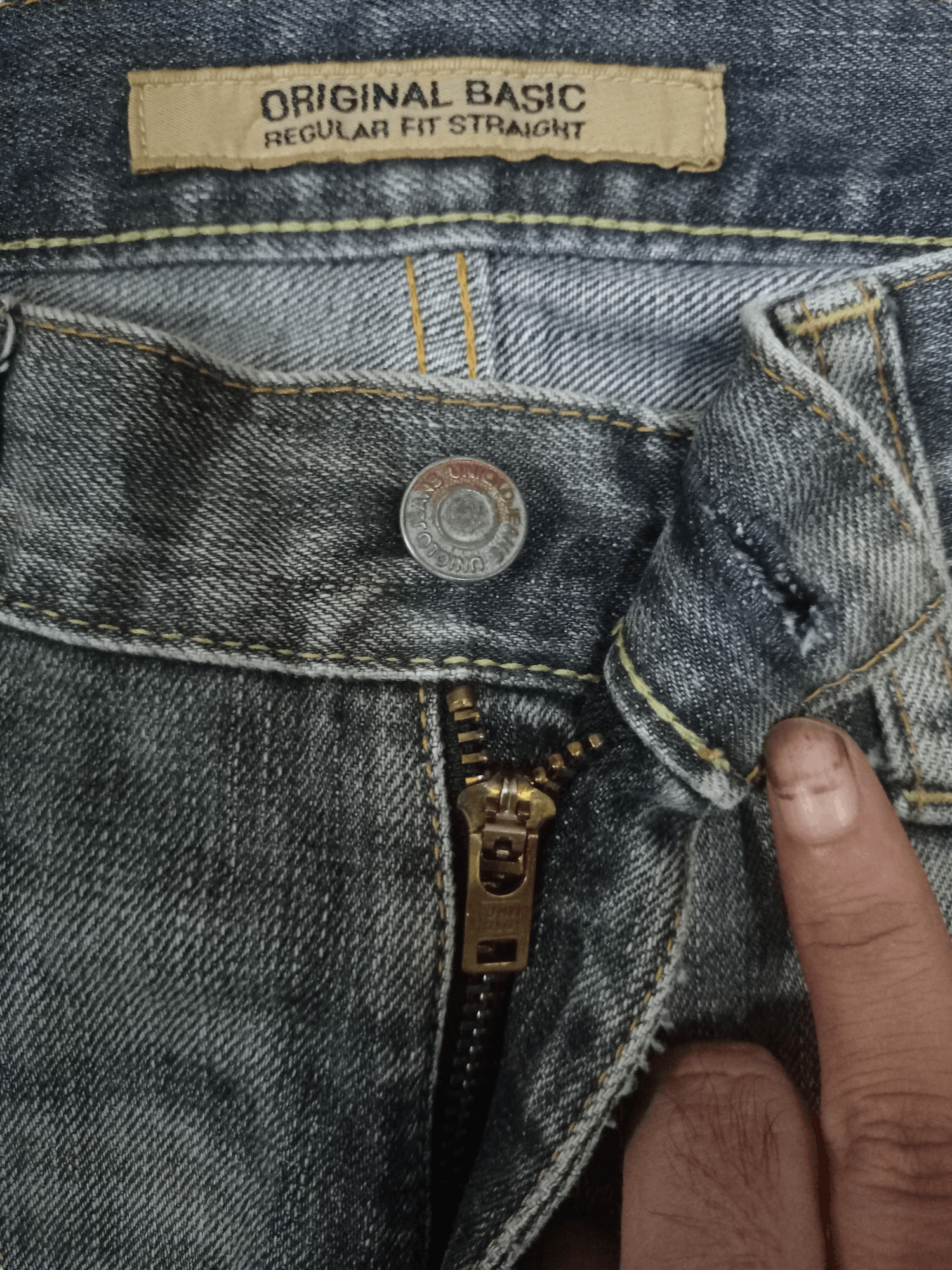 Japanese Brand × Uniqlo S002 Vintage Japanese Uniqlo Grey Loose Jeans 30x28 Size US 30 / EU 46 - 3 Thumbnail