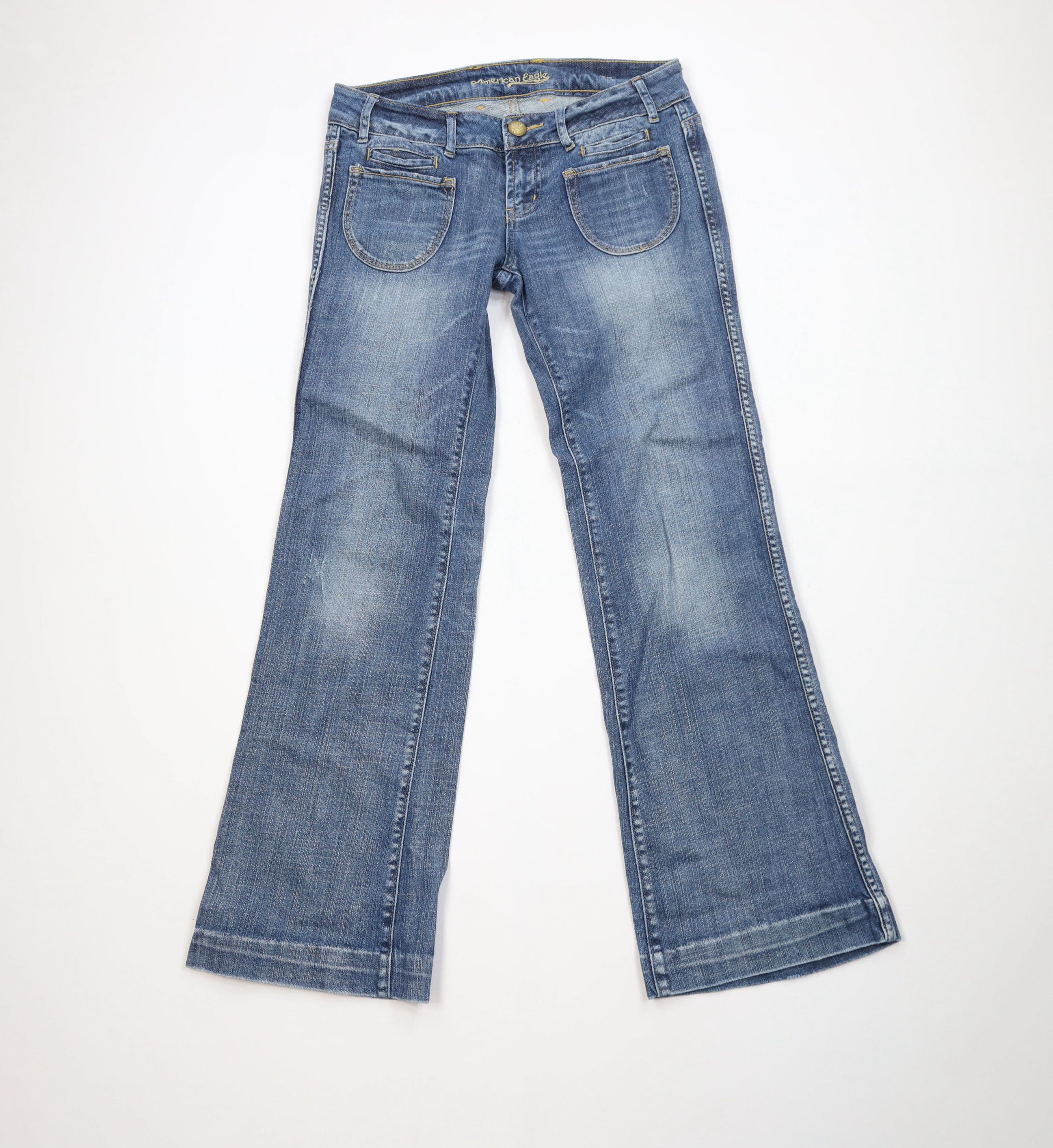 American Eagle Outfitters Vintage 90s Y2K American Eagle Outfitters Wide Leg Jeans Size 30" / US 8 / IT 44 - 1 Thumbnail