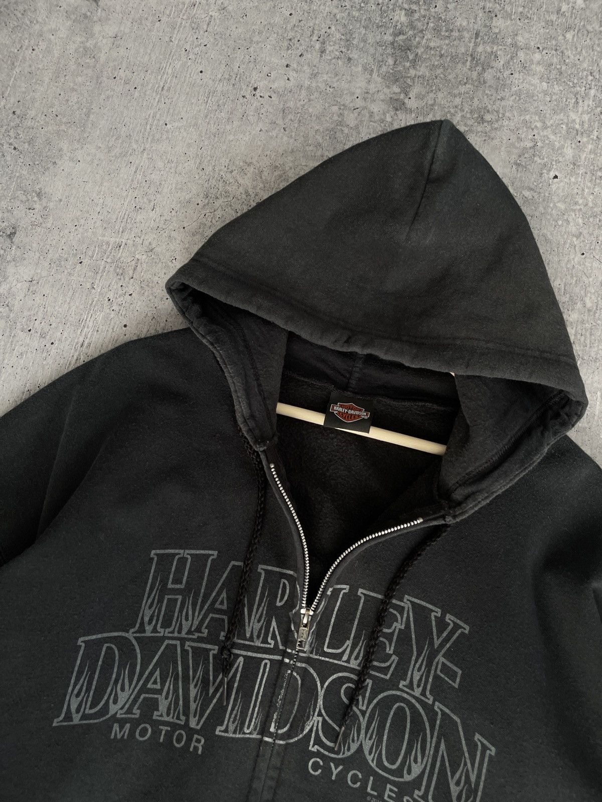 Harley Davidson × Vintage Crazy Vintage Harley Davidson Hoodie Zip Up XXL Size US XXL / EU 58 / 5 - 7 Thumbnail