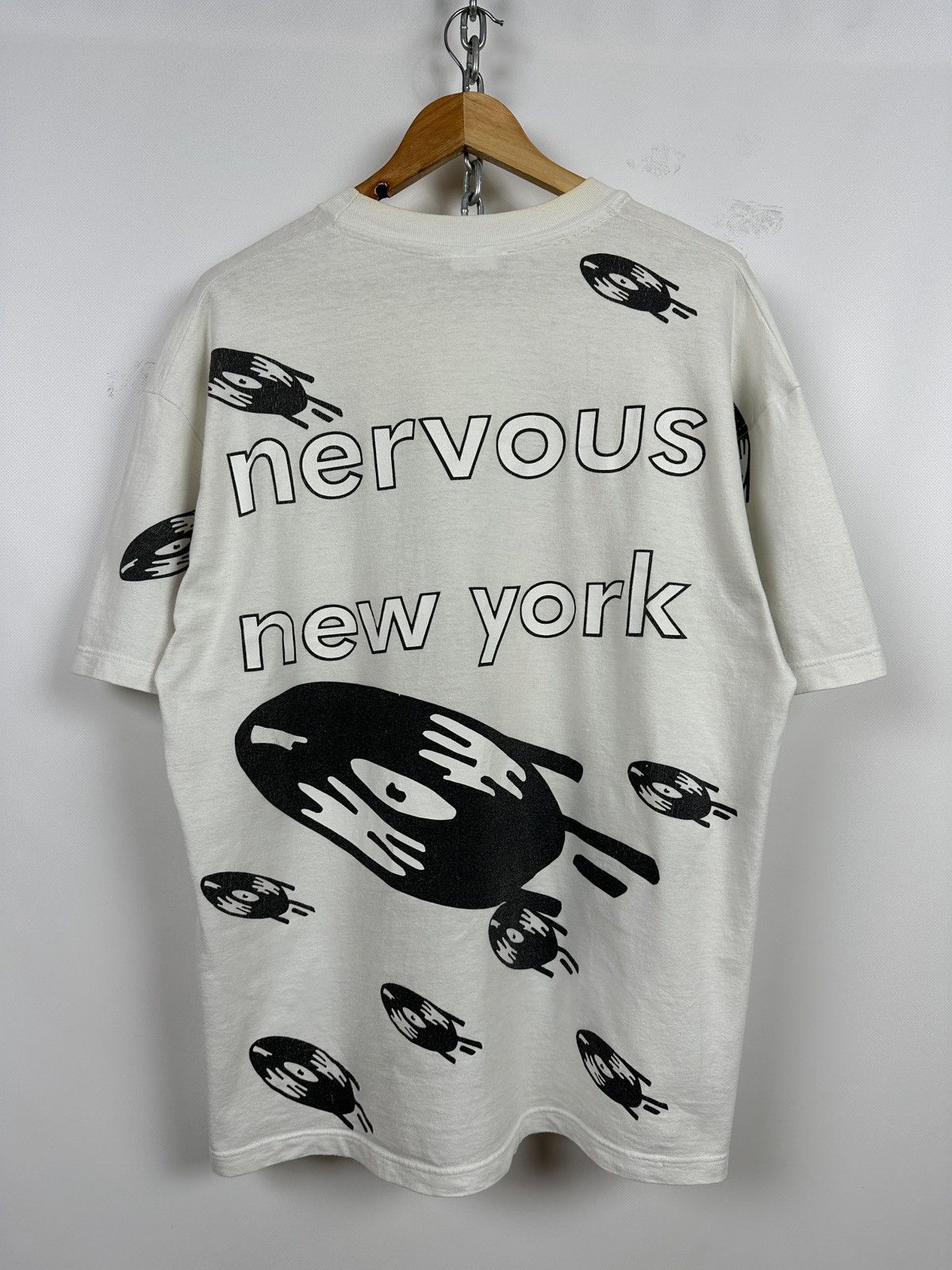 Rap Tees 1995 Vintage Nervous New York Records Rap T-Shirt Size US XL / EU 56 / 4 - 2 Thumbnail