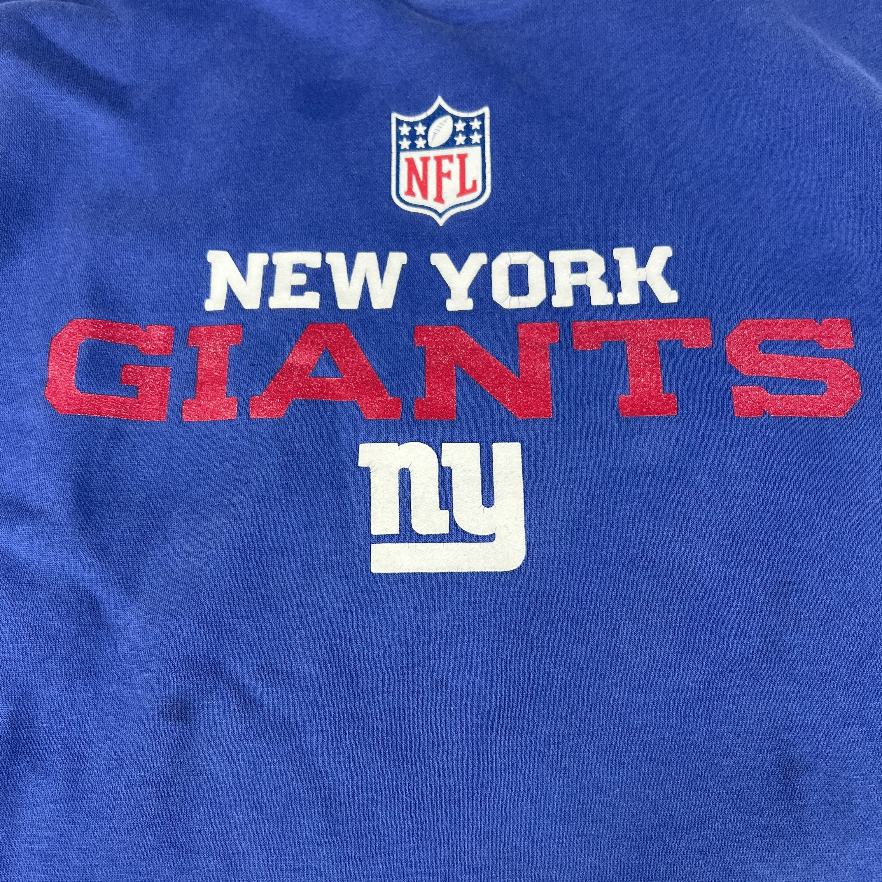 NFL × Reebok Y2K Reebok New York Giants Sweatshirt Blue Thrashed Hoodie Size US XXL / EU 58 / 5 - 7 Thumbnail