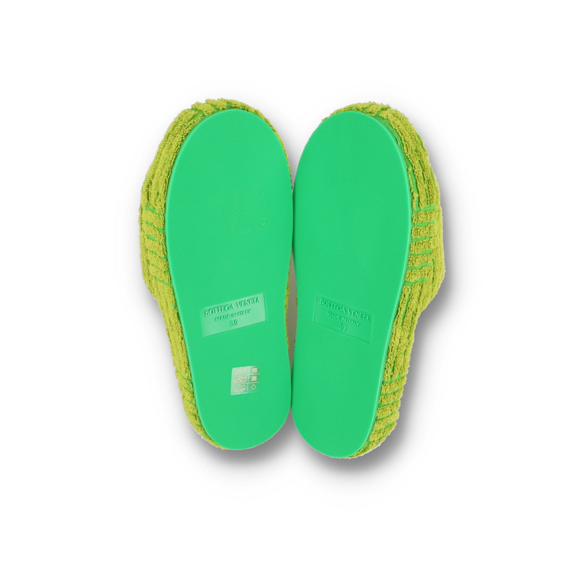 Bottega Veneta Green Kiwi Geometric Resort Sponge Sandals Size US 10 / IT 40 - 7 Thumbnail