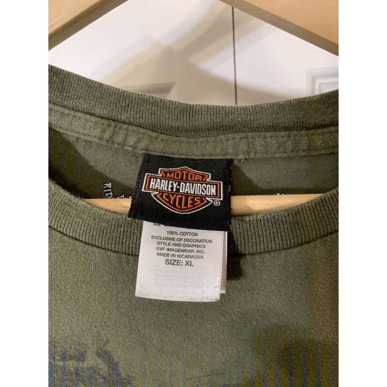 Harley Davidson Vintage Gruene Harley Davidson New Braunfels TX Mens T-Shirt Size US XL / EU 56 / 4 - 2 Thumbnail
