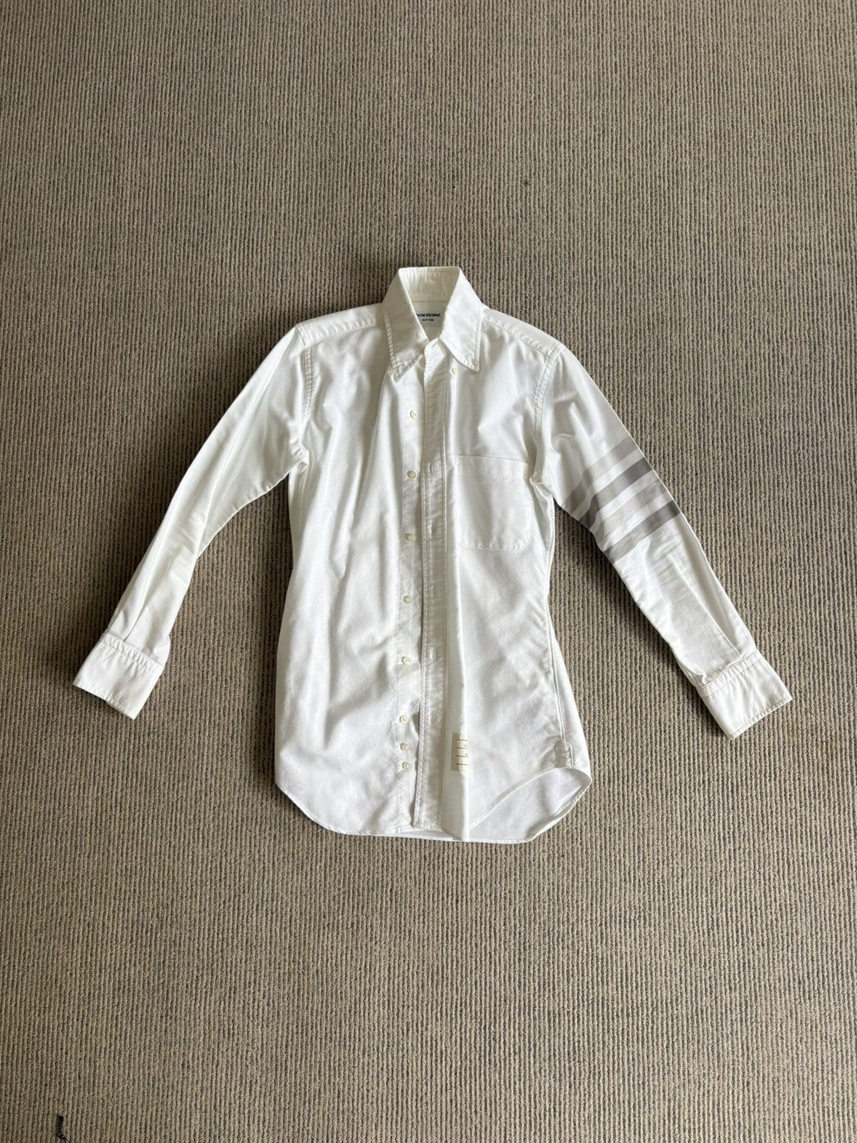 Thom Browne Grey Tone 4-Bar Shirt Size US XS / EU 42 / 0 - 1 Thumbnail