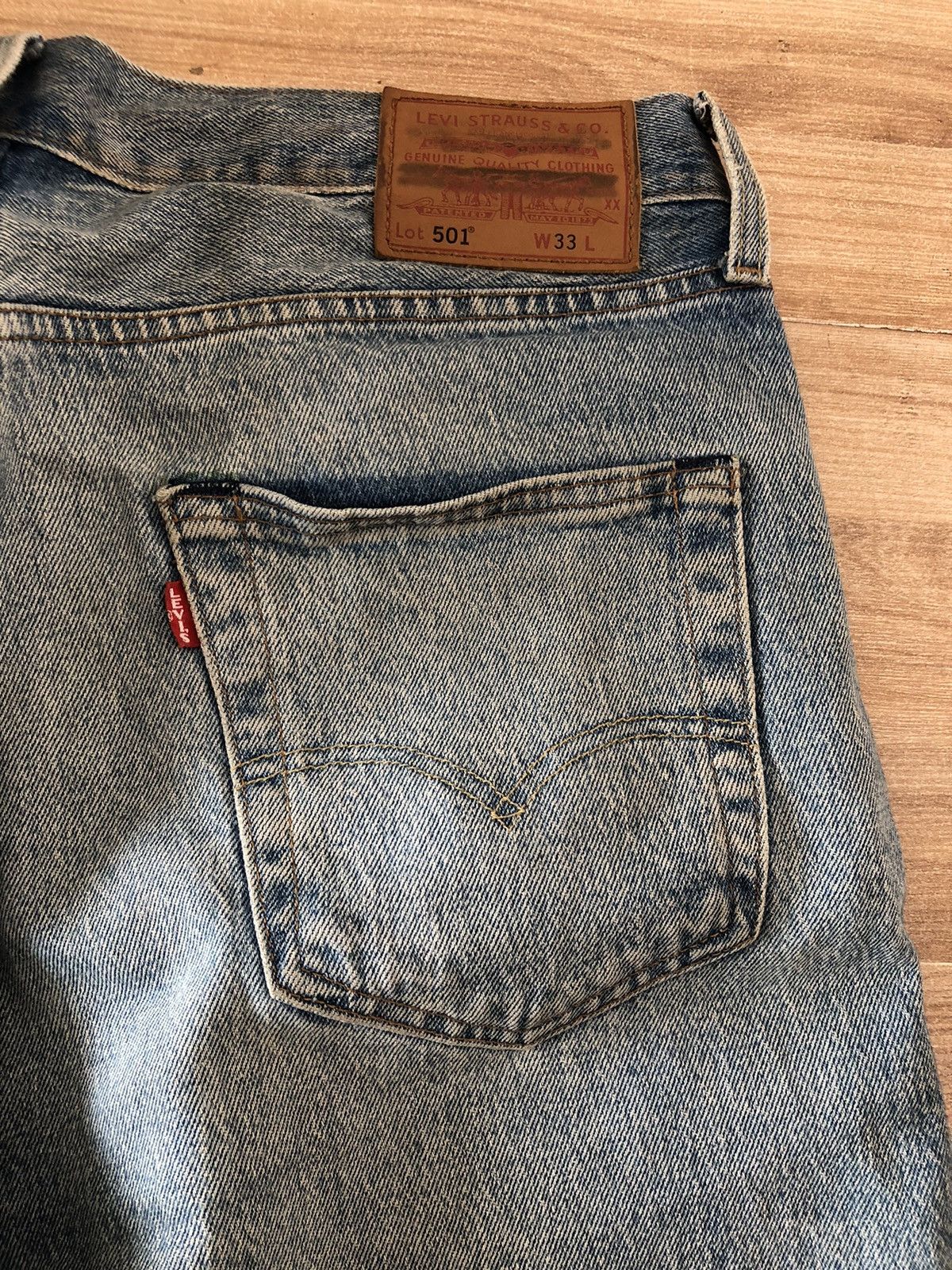 Levi's Levi’s 501 W33 Short Jeans Straight Light Blue Shorts Denim Size US 33 - 3 Thumbnail