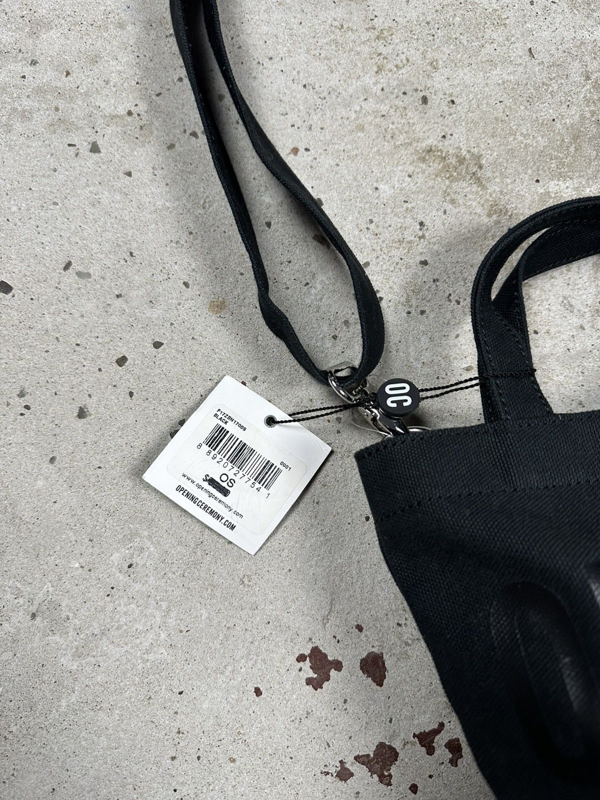 Opening Ceremony Opening Ceremony Mini Messenger Tote Bag Black Spellout Logo Size ONE SIZE - 6 Thumbnail