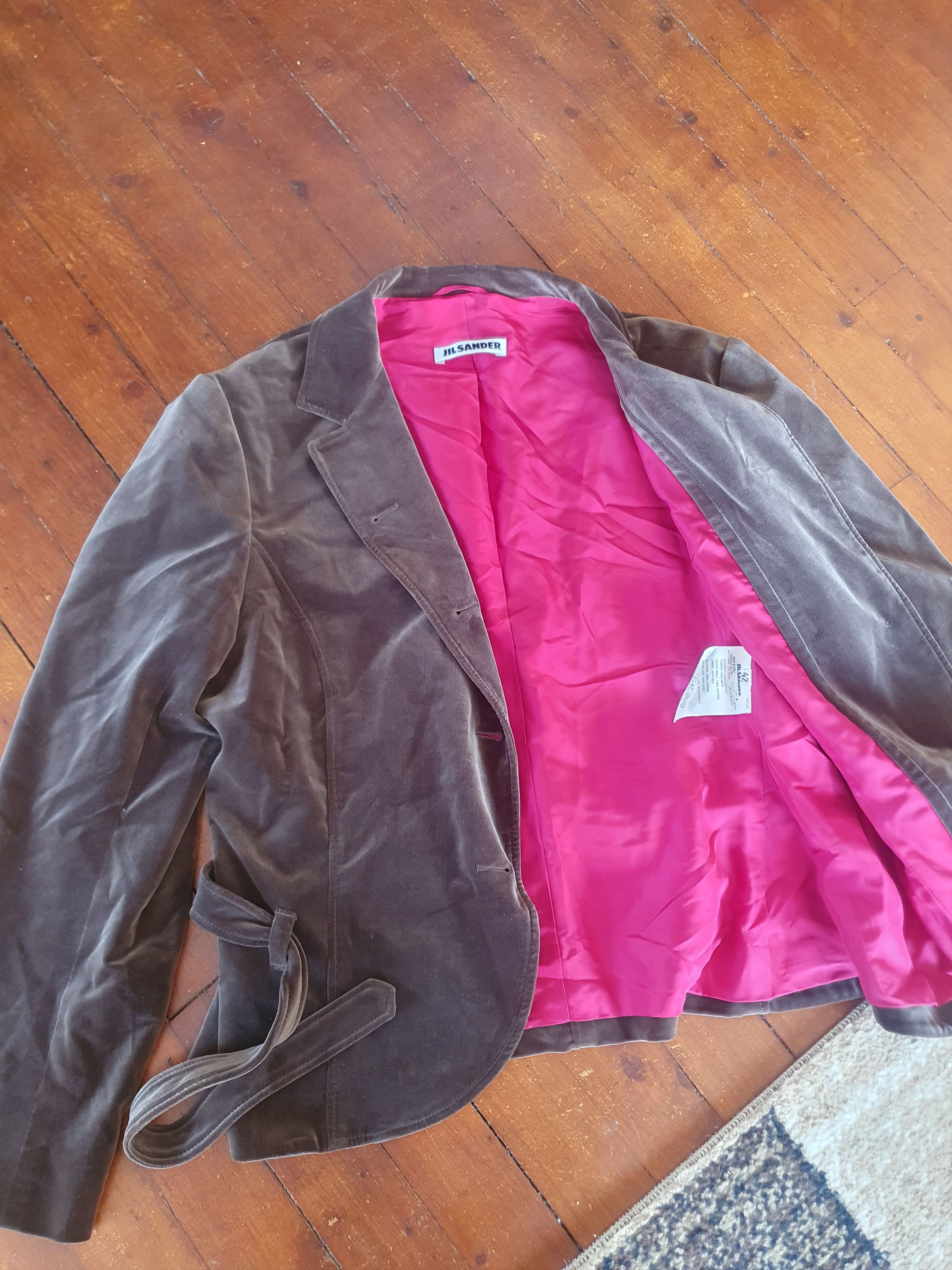 Jil Sander Jil Sander Made in Italy Cotton Plush Belt blazer sz 42 Size M / US 6-8 / IT 42-44 - 2 Thumbnail
