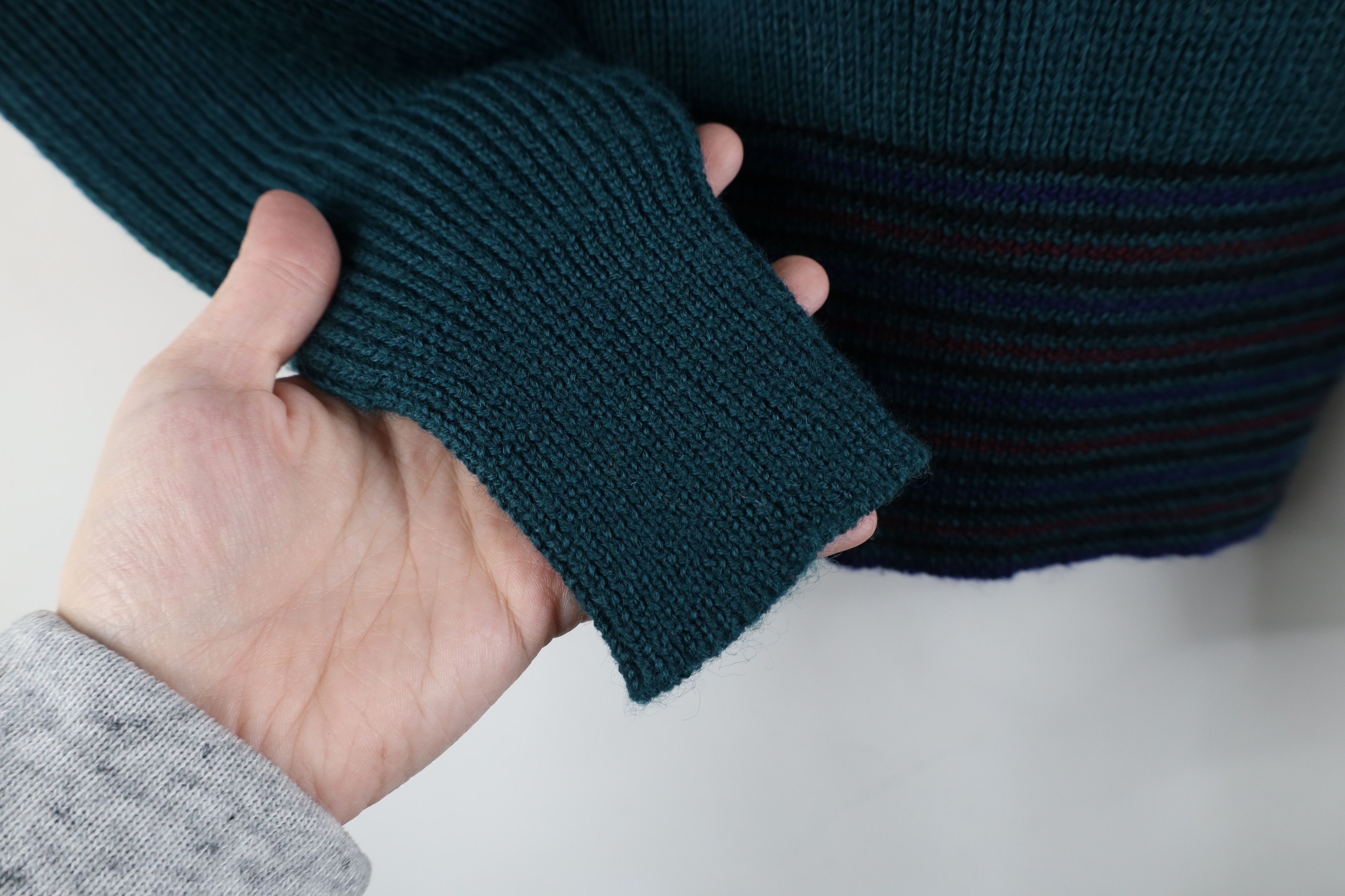 Vintage Vintage 80s 90s Mid Mod Wool Ribbed Knit Turtleneck Sweater Size M / US 6-8 / IT 42-44 - 7 Thumbnail