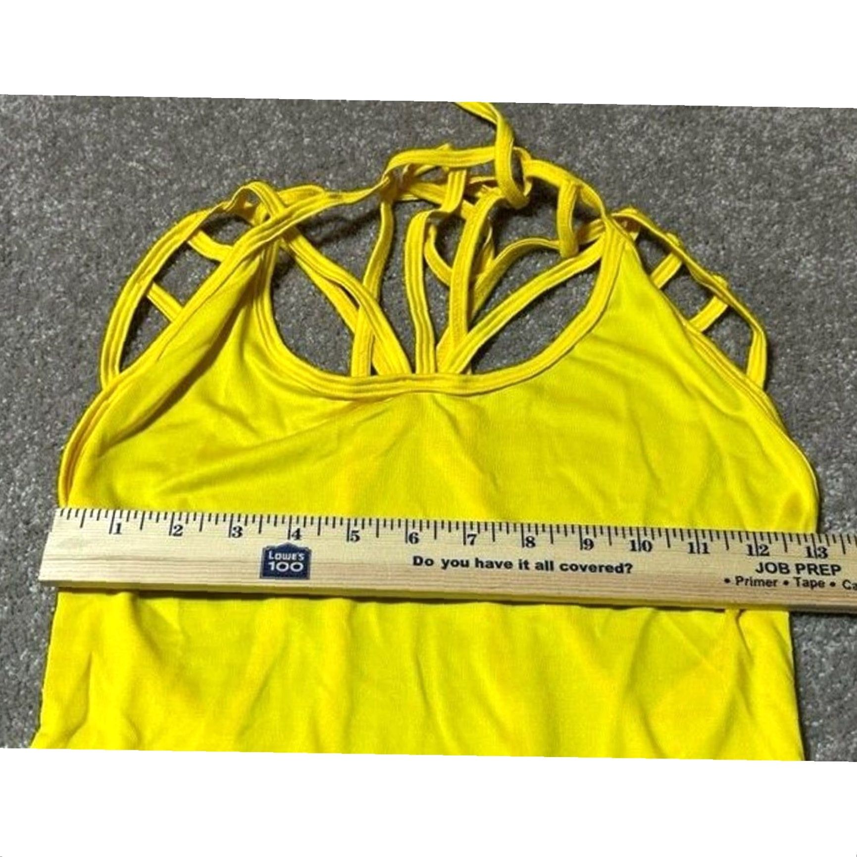 Vintage Mapale Dress Women XL Yellow Mini Halter Bodycon Clubwear Y2K Rave Festival Sexy Resort Bold Size XL / US 12-14 / IT 48-50 - 3 Thumbnail