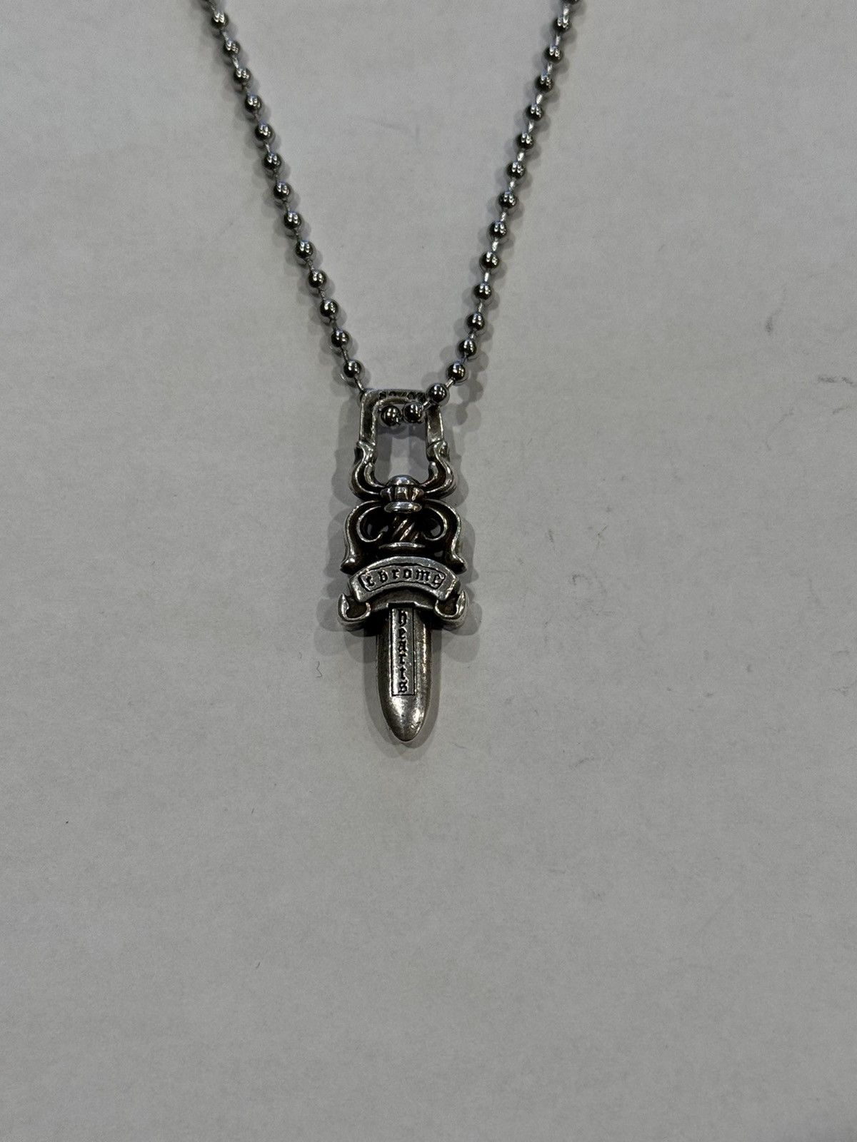 Chrome Hearts Chrome Hearts Dagger Pendant Silver Ball Chain Necklace 925 Size ONE SIZE - 13 Thumbnail