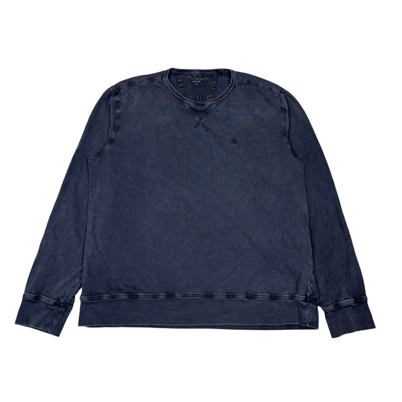John Varvatos John Varvatos Darien Garment Dyed Terry Sweatshirt Men's XL Size US XL / EU 56 / 4 - 1 Thumbnail