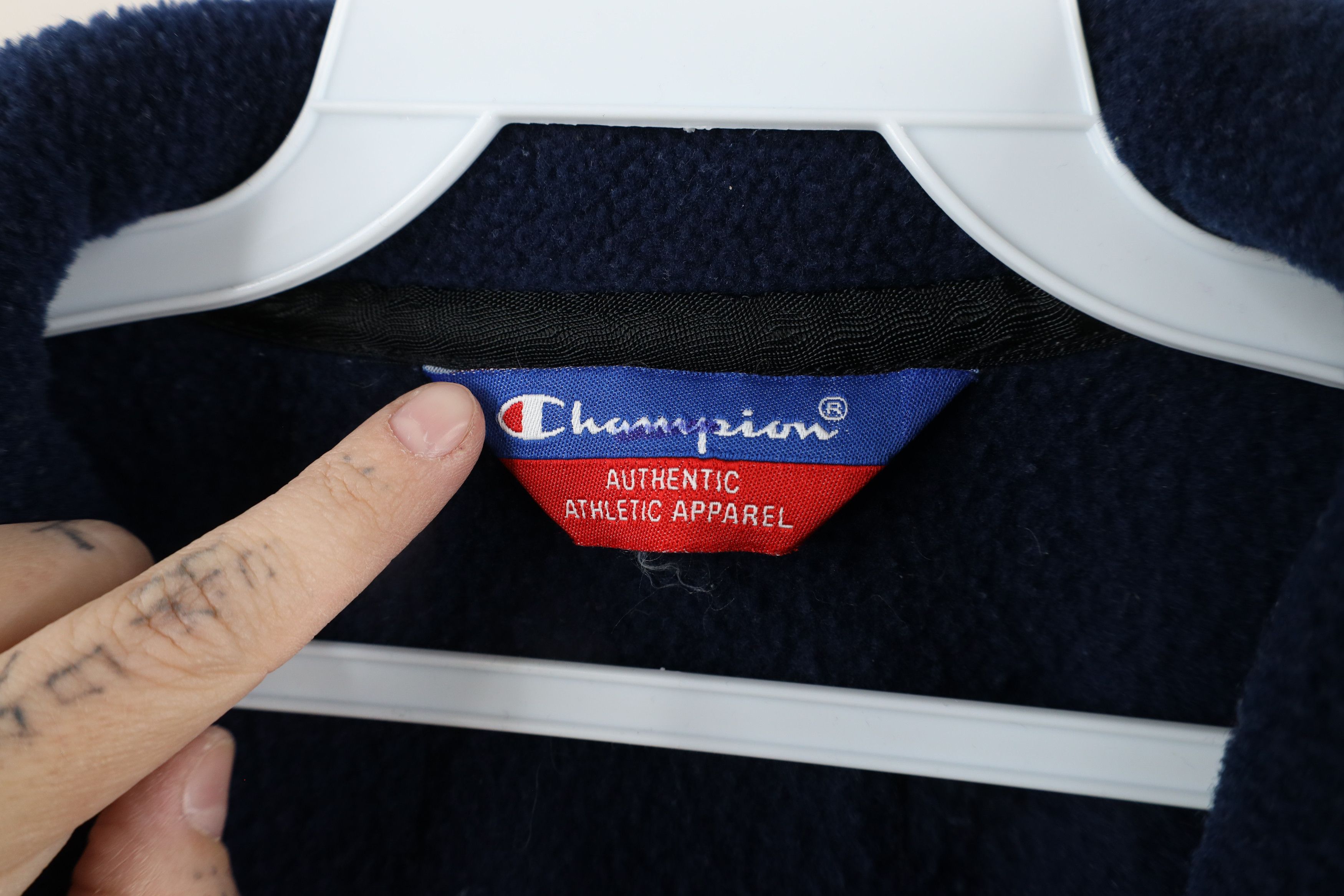 Champion × Vintage Vintage 90s Champion Dame University Half Zip Fleece Sweater Size US XXL / EU 58 / 5 - 7 Thumbnail