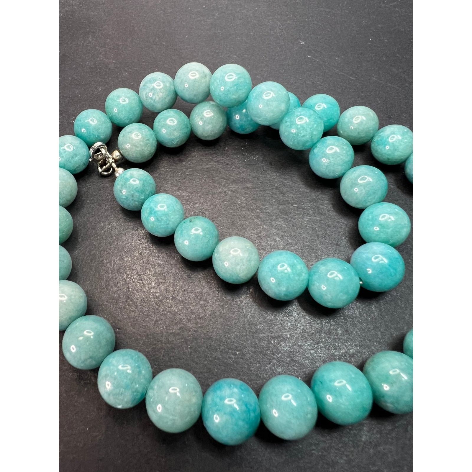 Other Dyed jadeite beaded necklace with sterling silver clasp Size ONE SIZE - 11 Thumbnail