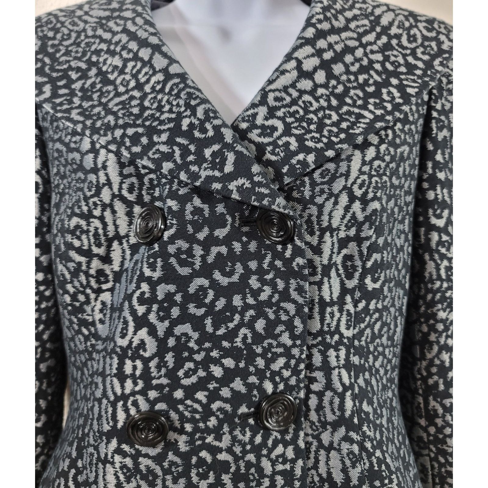 Other VTG Liz Claiborne Suits Black Silver Abstract Print Blazer 4 Size S / US 4 / IT 40 - 5 Thumbnail