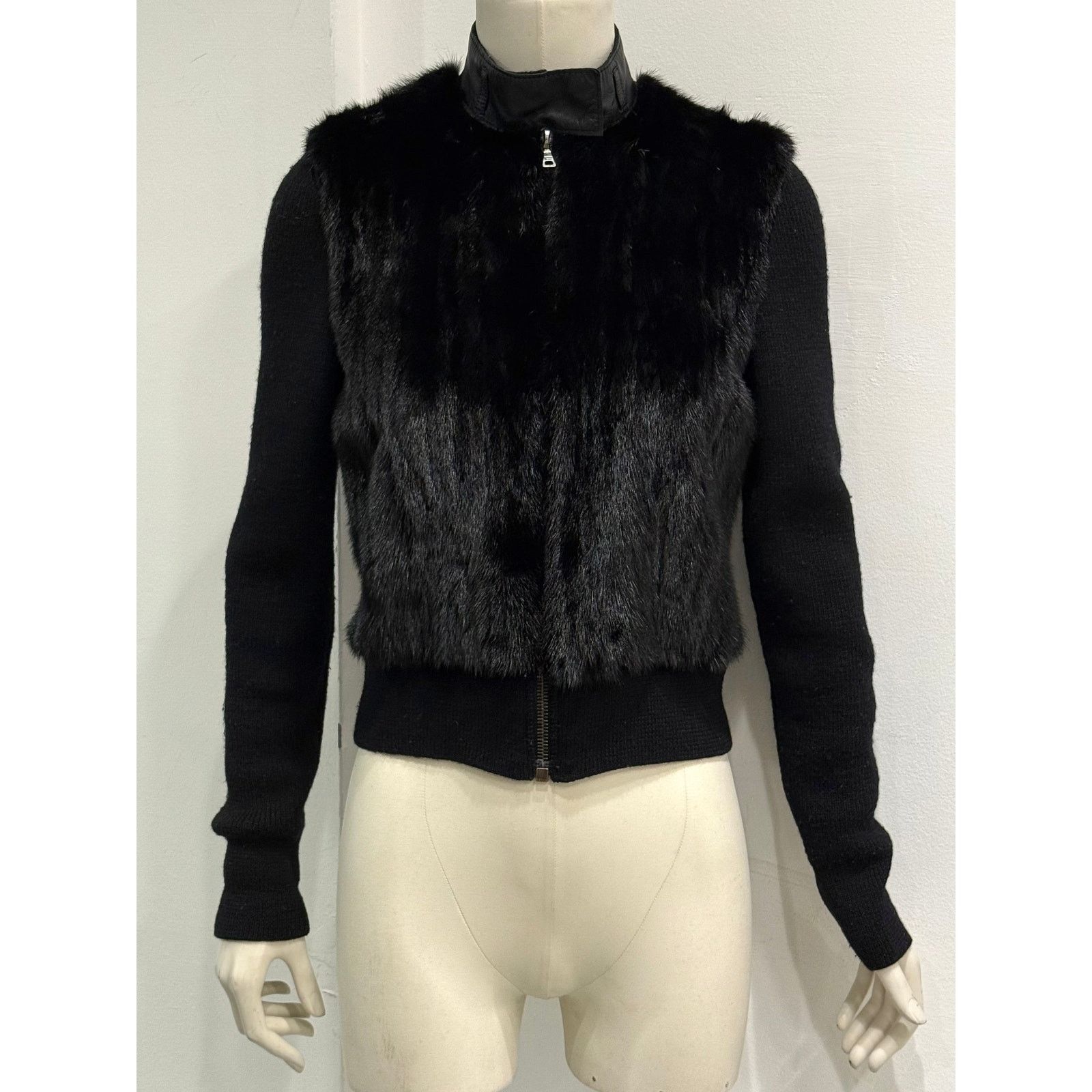 Prada 2000s Prada mink fur cardigan Size M / US 6-8 / IT 42-44 - 2 Thumbnail