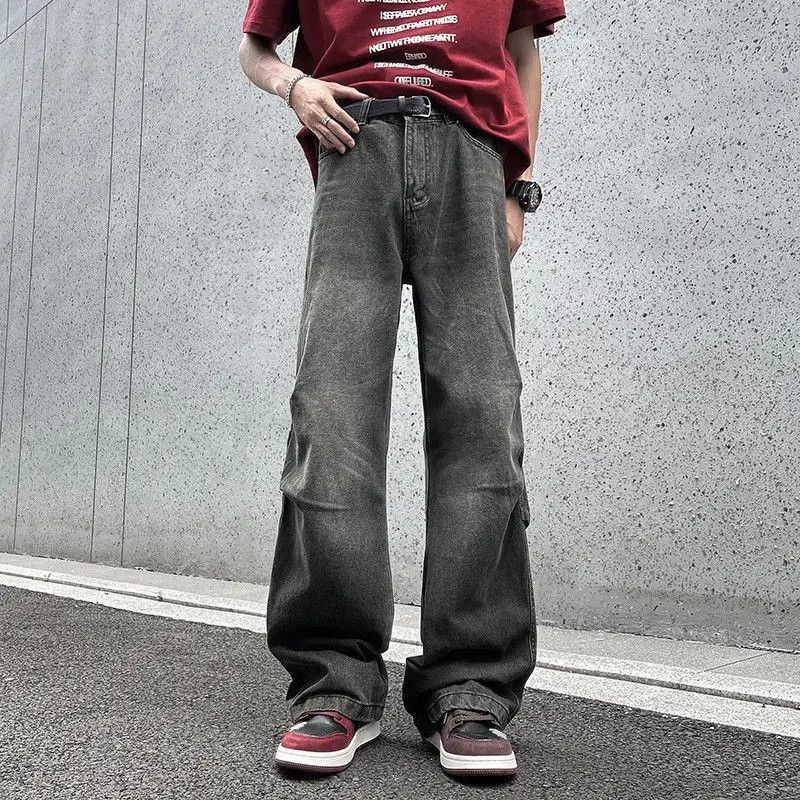 Japanese Brand Retro loose straight leg micro flared jeans Size US 32 / EU 48 - 6 Thumbnail