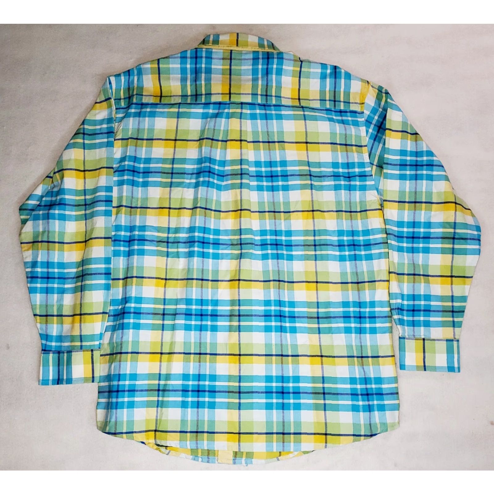 Vintage Twenty-X 20X Long Sleeve Blue Yellow Plaid Western Rodeo Shirt Mens XL White? Wait Size US XL / EU 56 / 4 - 5 Thumbnail