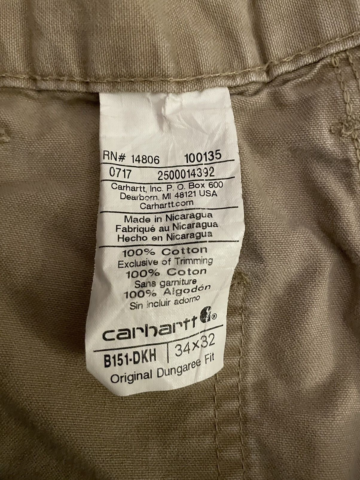 Carhartt Carhartt Tan Work Pants 34x32 Size US 34 / EU 50 - 4 Thumbnail