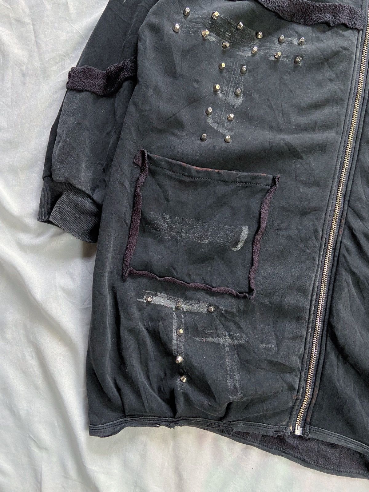 If Six Was Nine JAPANESE PUNK DISTRESSED UKNOWN BRAND PARKA STYLE ZIP HODDIE Size US XL / EU 56 / 4 - 4 Thumbnail