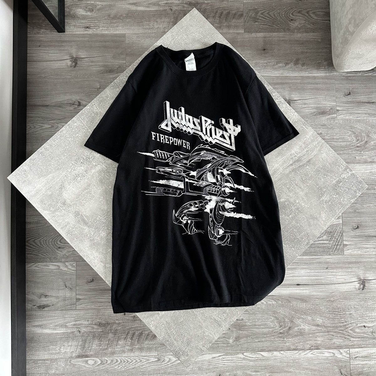 Band Tees Judas Priest Firepower 00s tee heavy metal y2k british rock ...