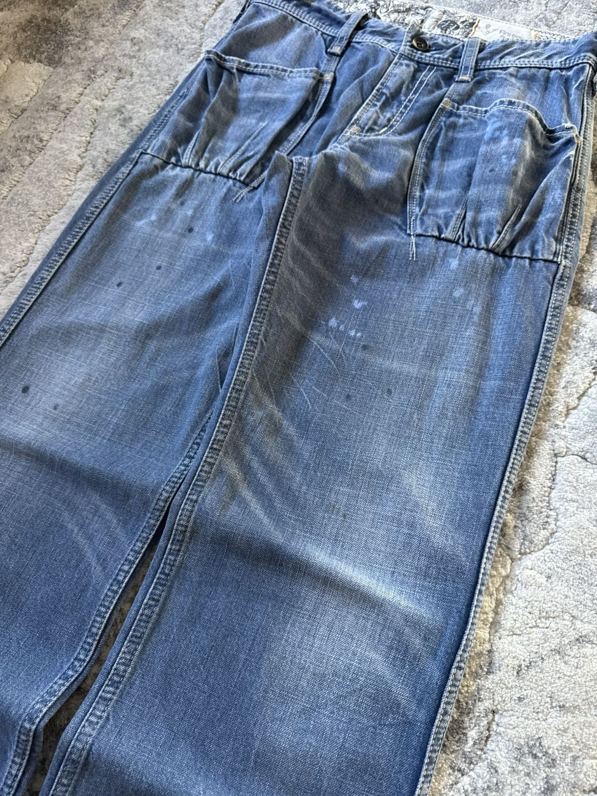 Beauty Beast 2000s Antgauge Japan Buckle Back Baker Denim Pants Size US 28 / EU 44 - 7 Thumbnail