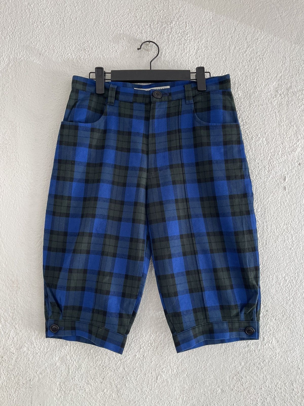 Issey Miyake × Japanese Brand × Le Grande Bleu (L.G.B.) Sunao Kuwahara Plaid Checkered Blue Pants Size US 30 / EU 46 - 1 Thumbnail