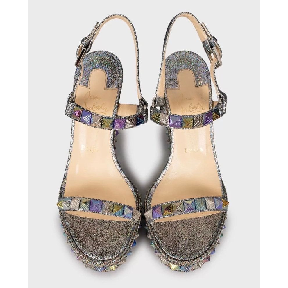 Christian Louboutin Christian Louboutin Pyraclou 110 Leather Sandals Sz.39 Size US 8 / IT 38 - 2 Thumbnail
