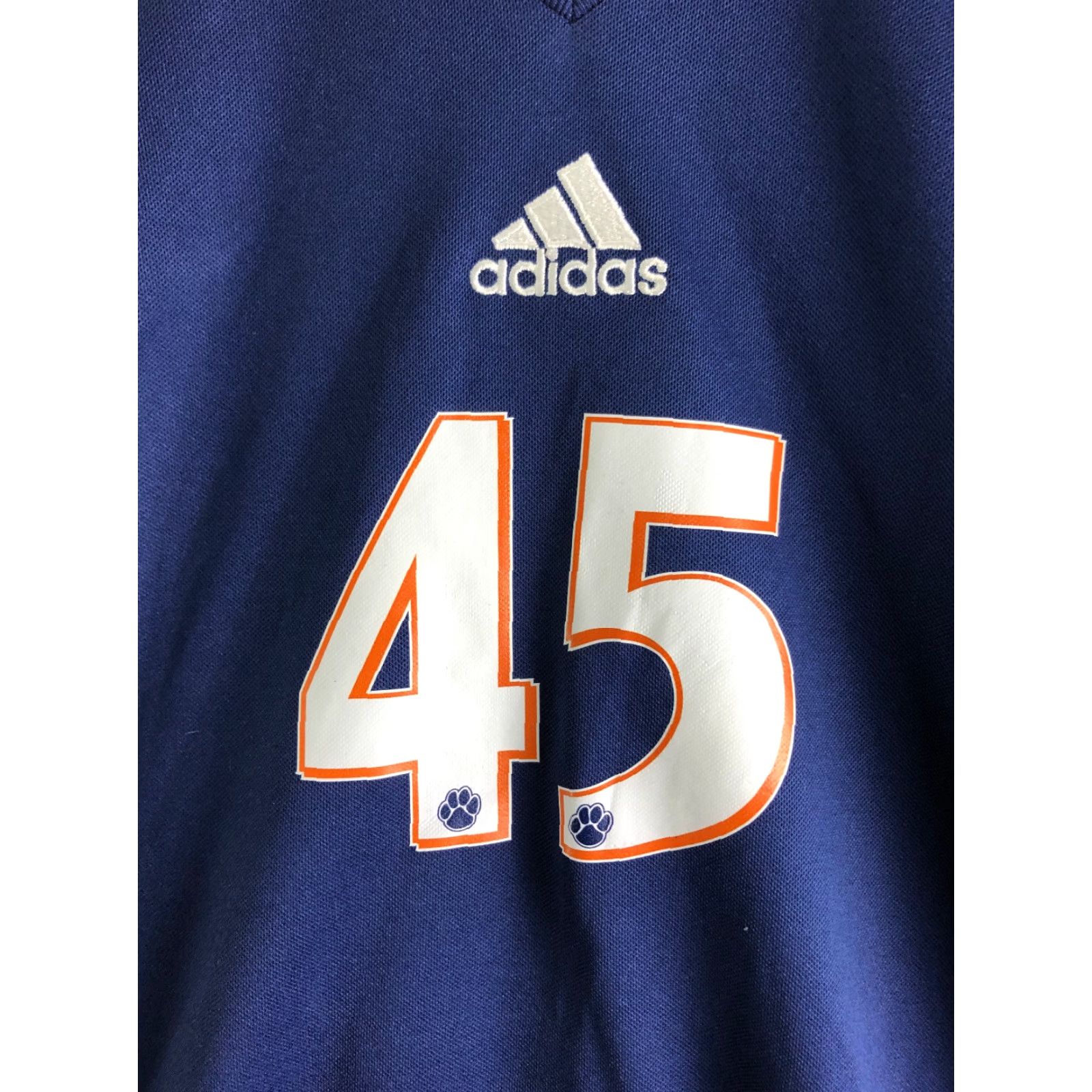 Adidas Adidas Avantis Jersey Mens Size Small Blue Short Sleeve #45 Soccer Jersey Climalite Mens Blues Size US S / EU 44-46 / 1 - 2 Thumbnail