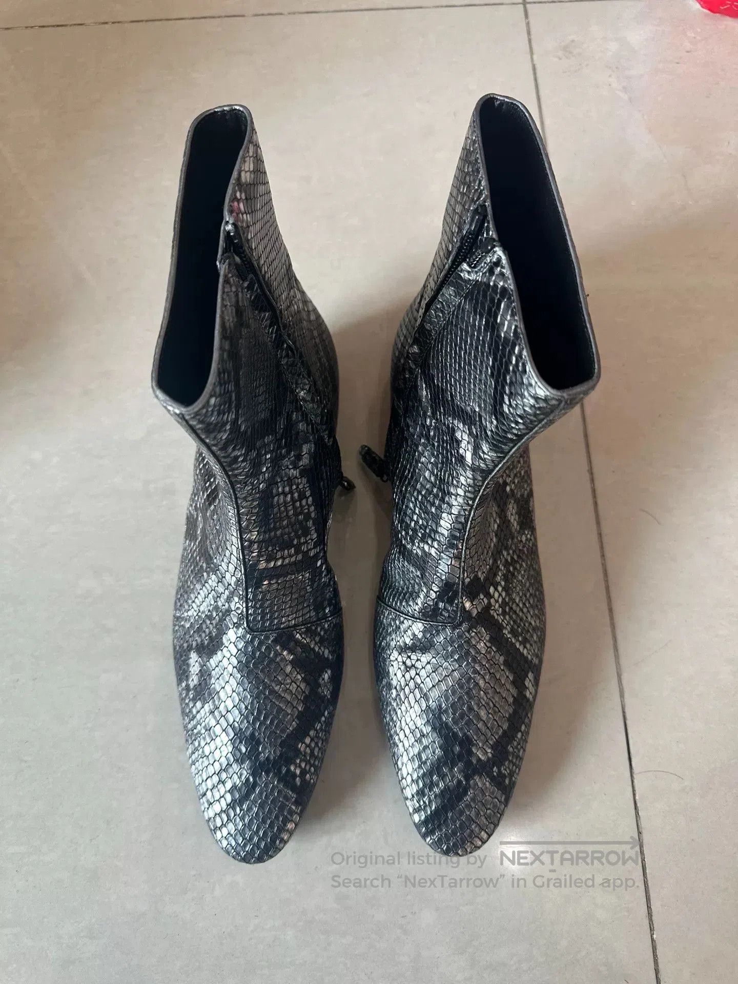 Balenciaga Balenciaga Snake Print Ankle Boots Size 37. Size US 6 / IT 36 - 1 Thumbnail