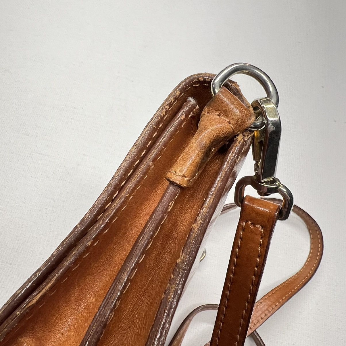 Vera Pelle × Vintage VTG Vera Pelle Leather Bag Brown Crossbody Purse Strap Size ONE SIZE - 21 Thumbnail