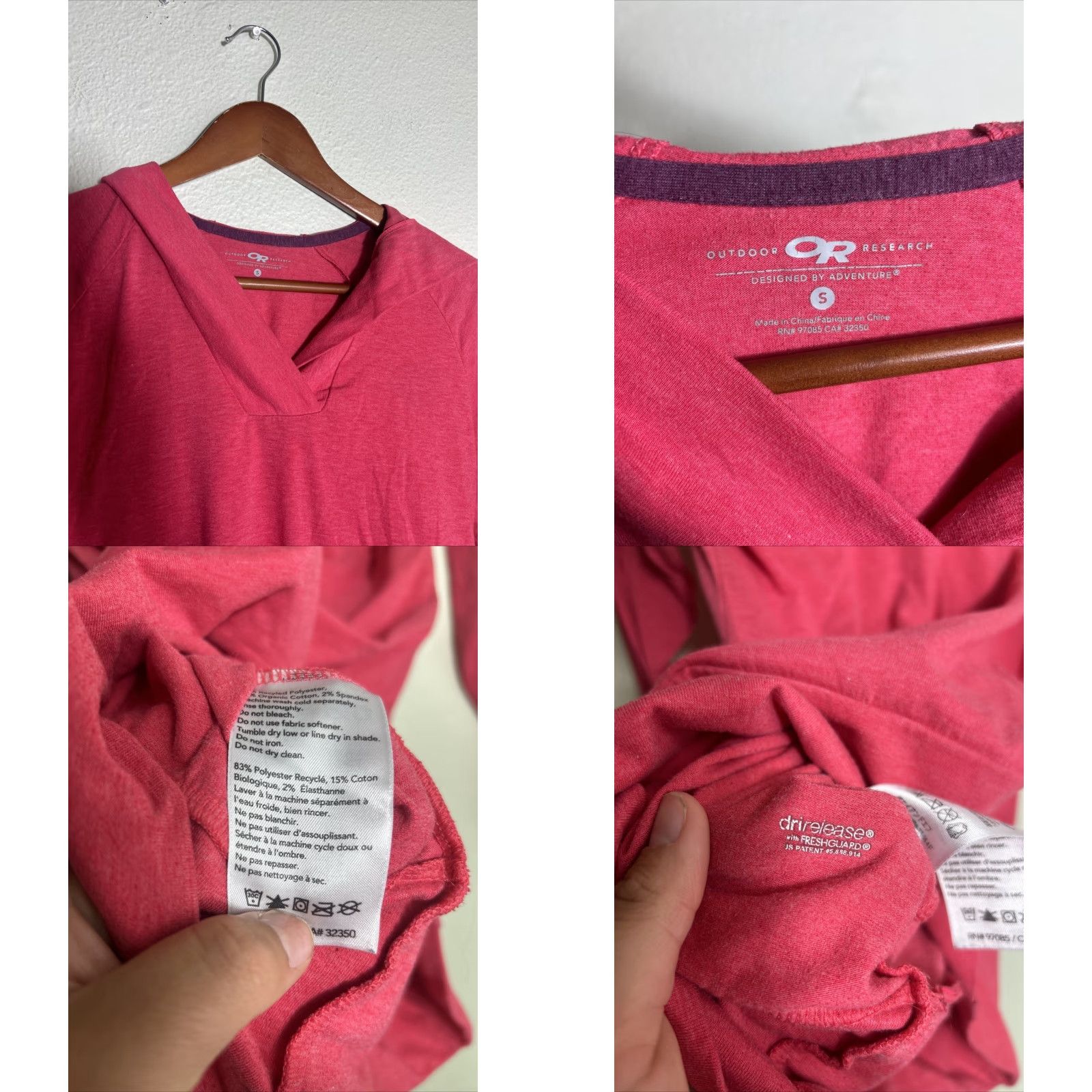 Outdoor Research Outdoor Research Shirt Womens Small S Hooded Long Sleeve Casual Activewear Colorblock Red Brownish 90s? Size S / US 4 / IT 40 - 8 Thumbnail