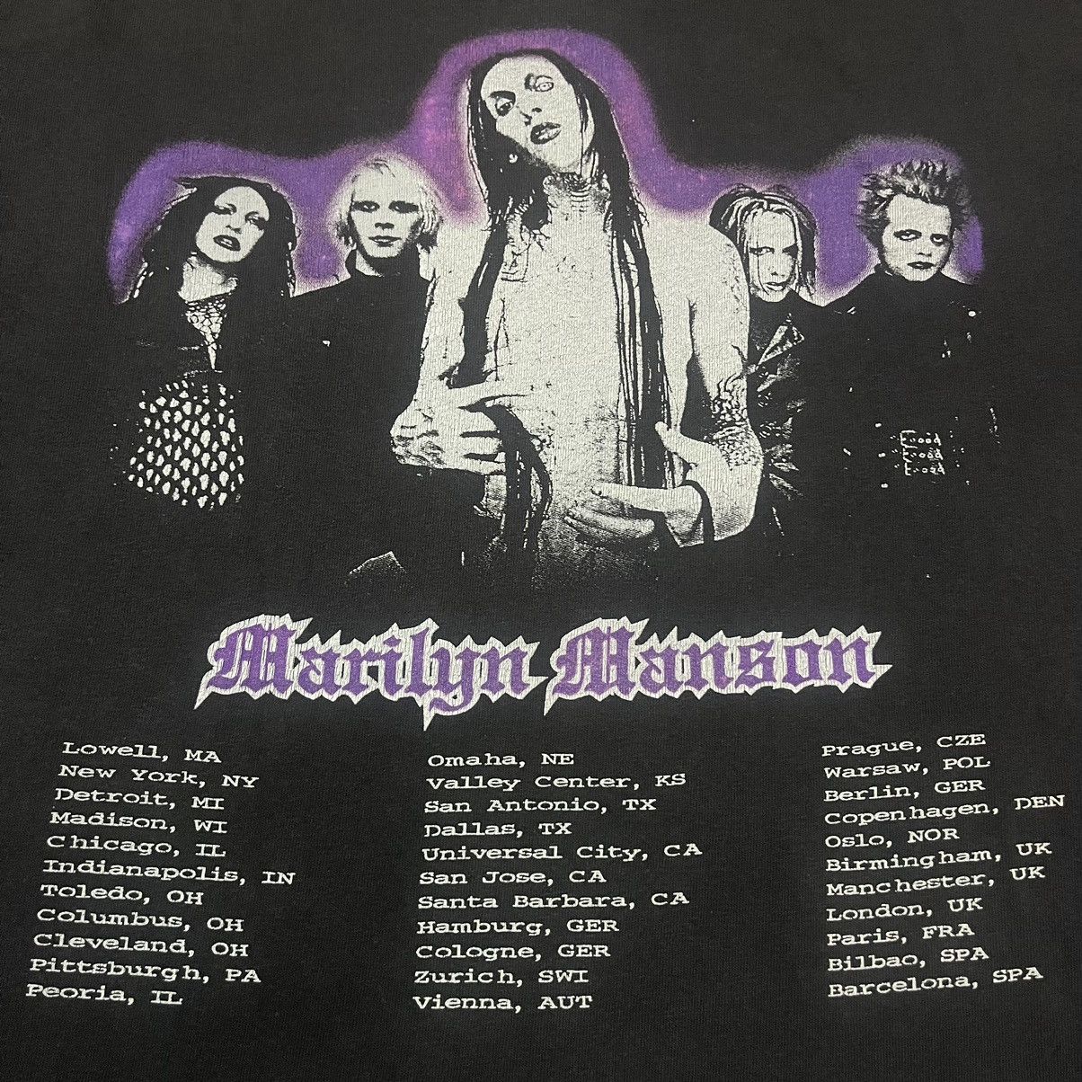 Band Tees × Marilyn Manson × Vintage Vintage Marilyn Manson Holy Wood World Tour T Shirt Size US L / EU 52-54 / 3 - 6 Thumbnail