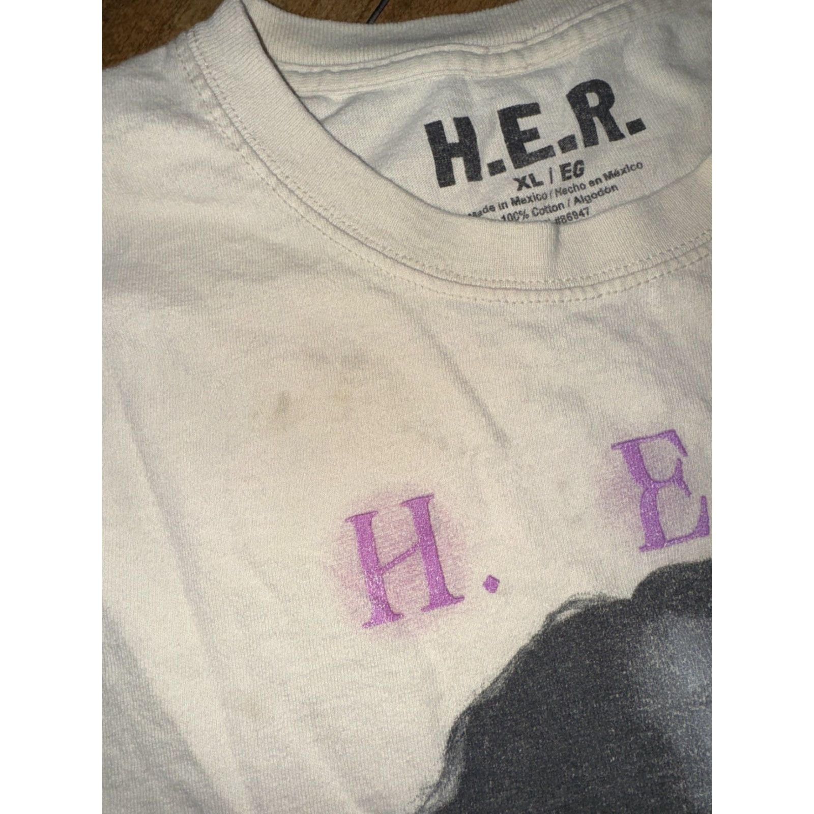 Vintage H.E.R. Back Of My Mind T-Shirt Tan XL Mens 22x27 Brown Unbranded Shirt Size US XL / EU 56 / 4 - 5 Thumbnail