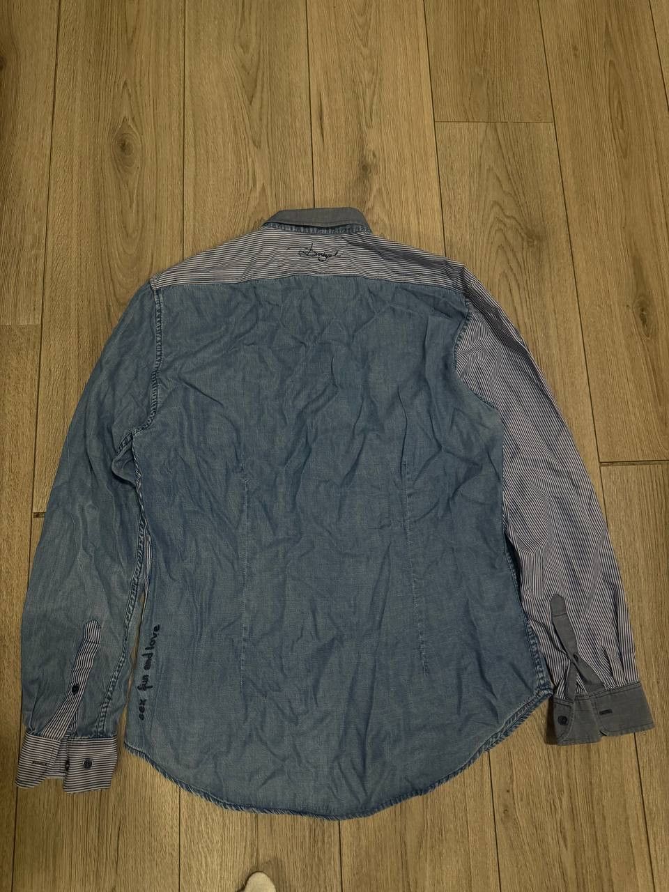 Desigual Desigual Shirt Men XL Blue Regular Long Sleeve Avant-Garde Size US XL / EU 56 / 4 - 6 Thumbnail