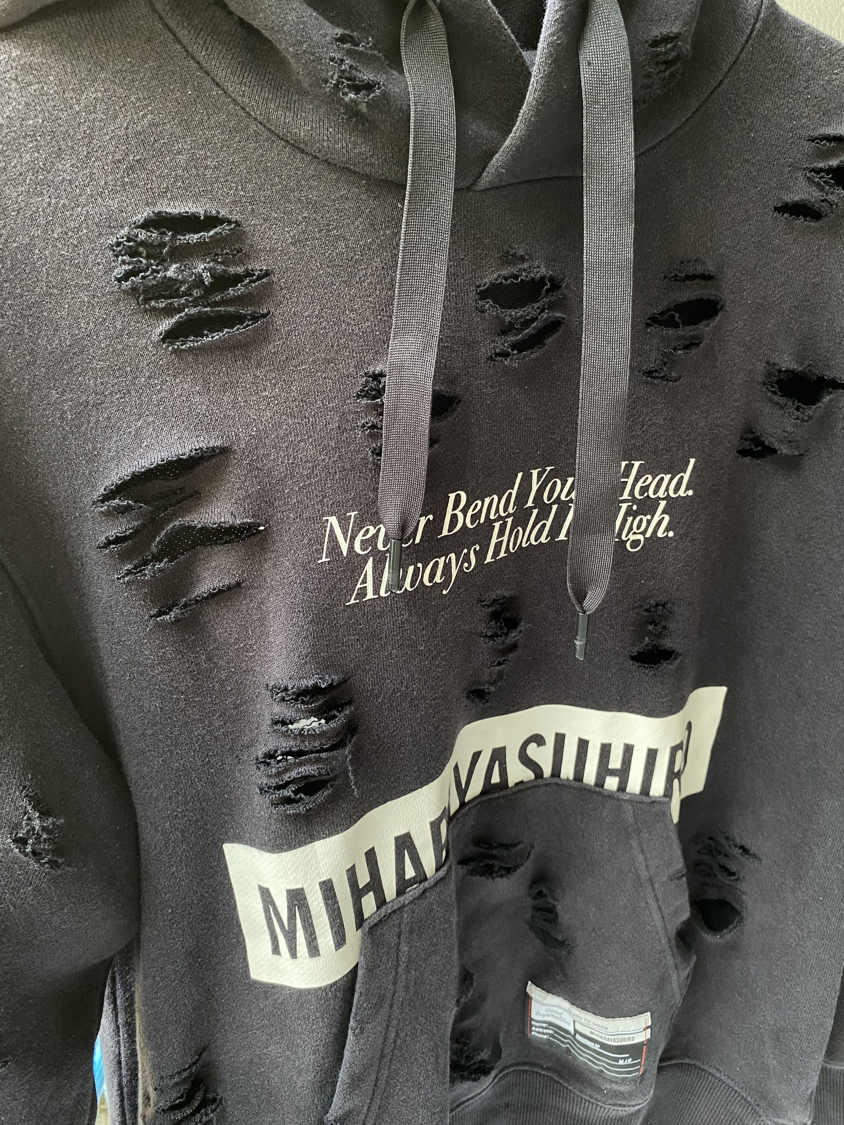 GU × Maison MIHARA YASUHIRO × Vintage Crazy Miharayasuhiro X GU Good Inspiration distressed Hoodie Size US S / EU 44-46 / 1 - 2 Thumbnail
