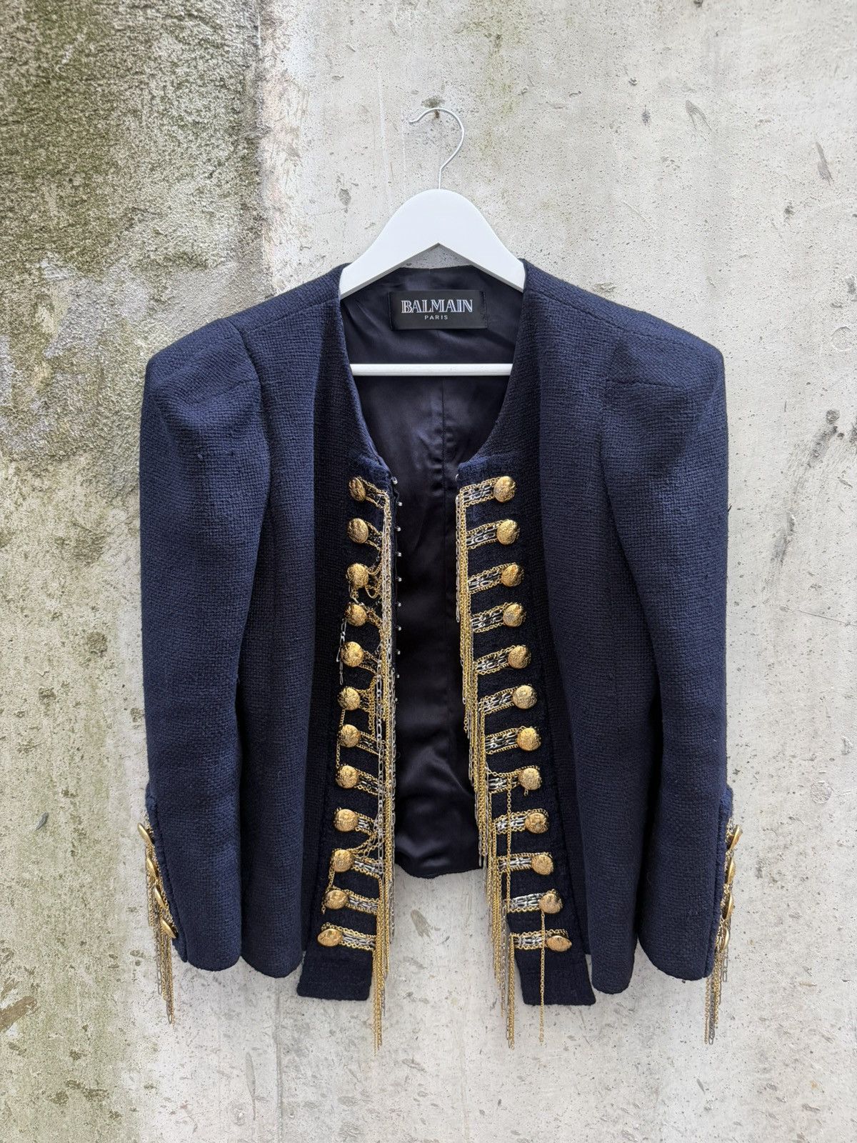 Balmain FW10 Balmain Decarnin Runway Silk Bouclé Napoleon Jacket Size US S / EU 44-46 / 1 - 1 Thumbnail