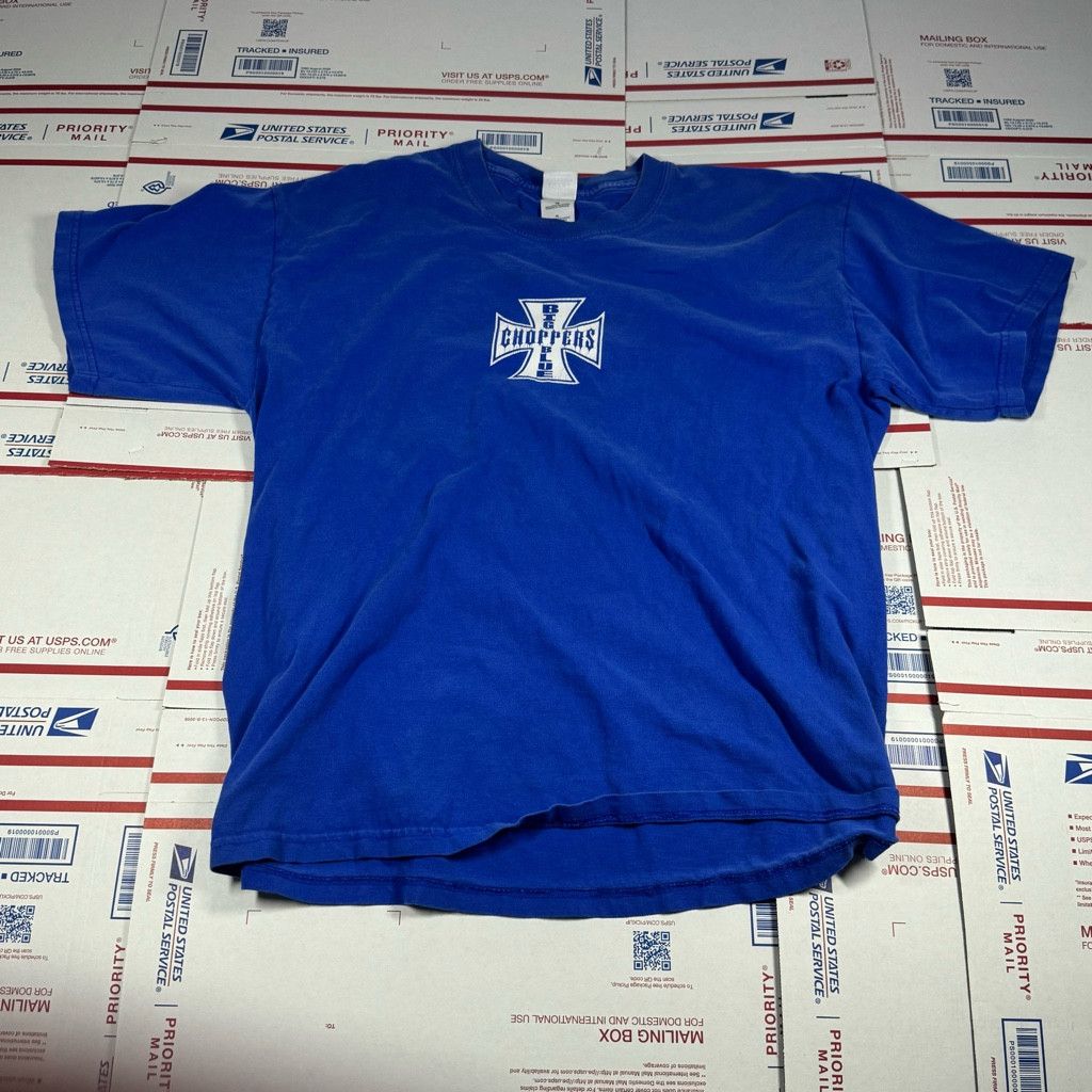 Harley Davidson Blue West Coast Choppers T-Shirt Kentucky Chapter Size LARGE Size US L / EU 52-54 / 3 - 1 Thumbnail