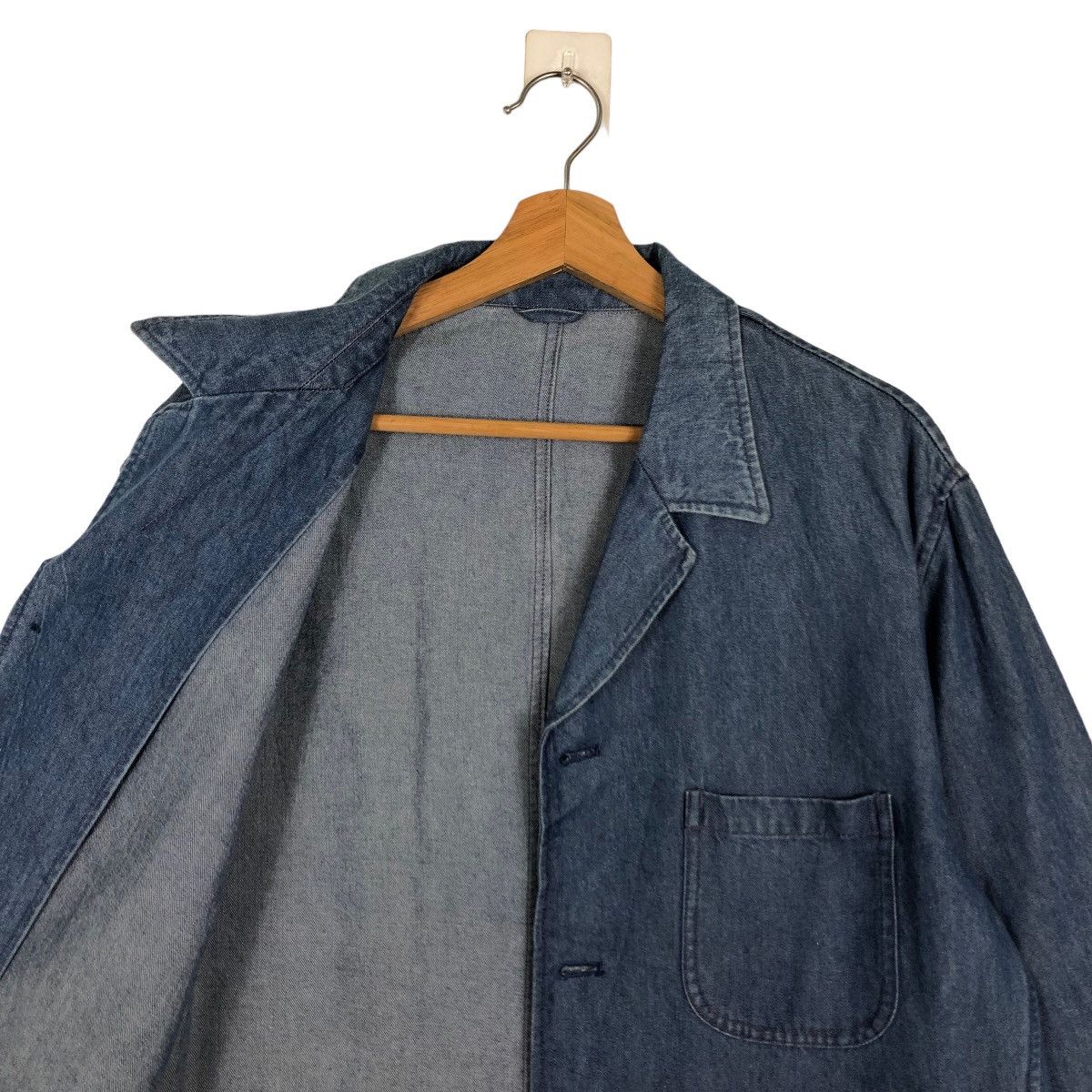 Issey Miyake 🔥Denim Chore Work Jacket Warm Hearted Man Issey Miyake Size US L / EU 52-54 / 3 - 10 Thumbnail