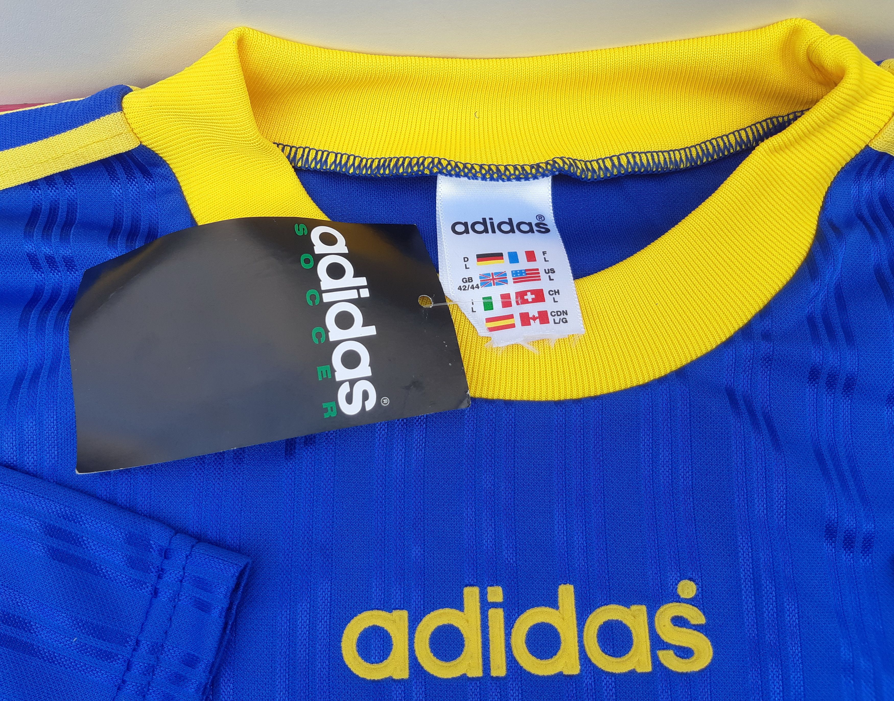 Adidas Vintage 90s ADIDAS Soccer Jersey Made in England size L NWT Size US L / EU 52-54 / 3 - 4 Thumbnail