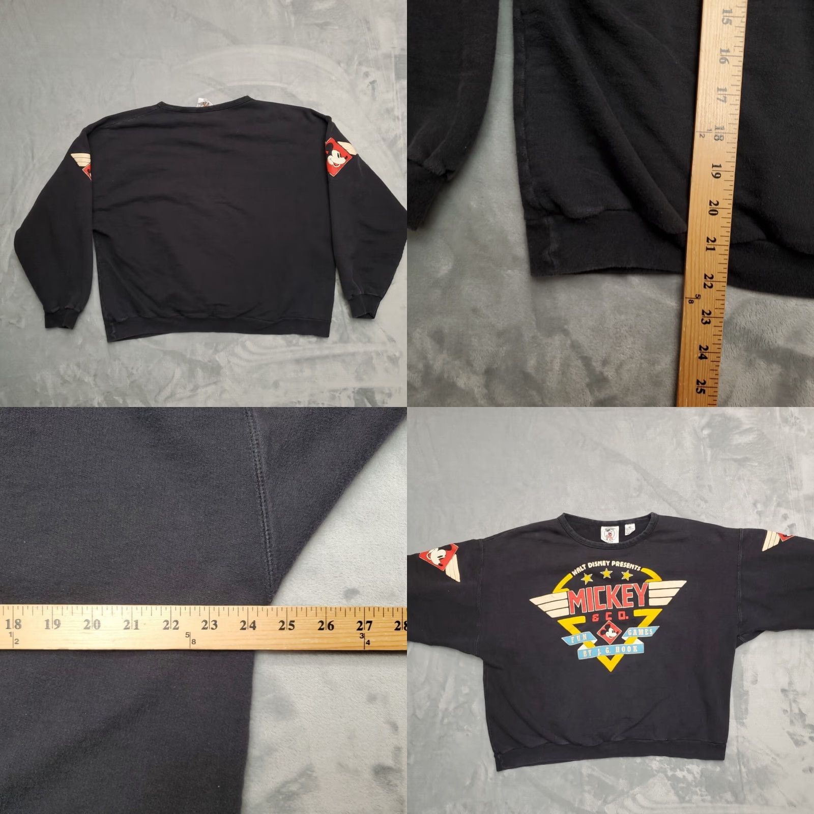 Disney VTG Disney Sweatshirt Women L Black Mickey Mouse 90s Fun Games Pullover Crewneck Size L / US 10 / IT 46 - 8 Thumbnail