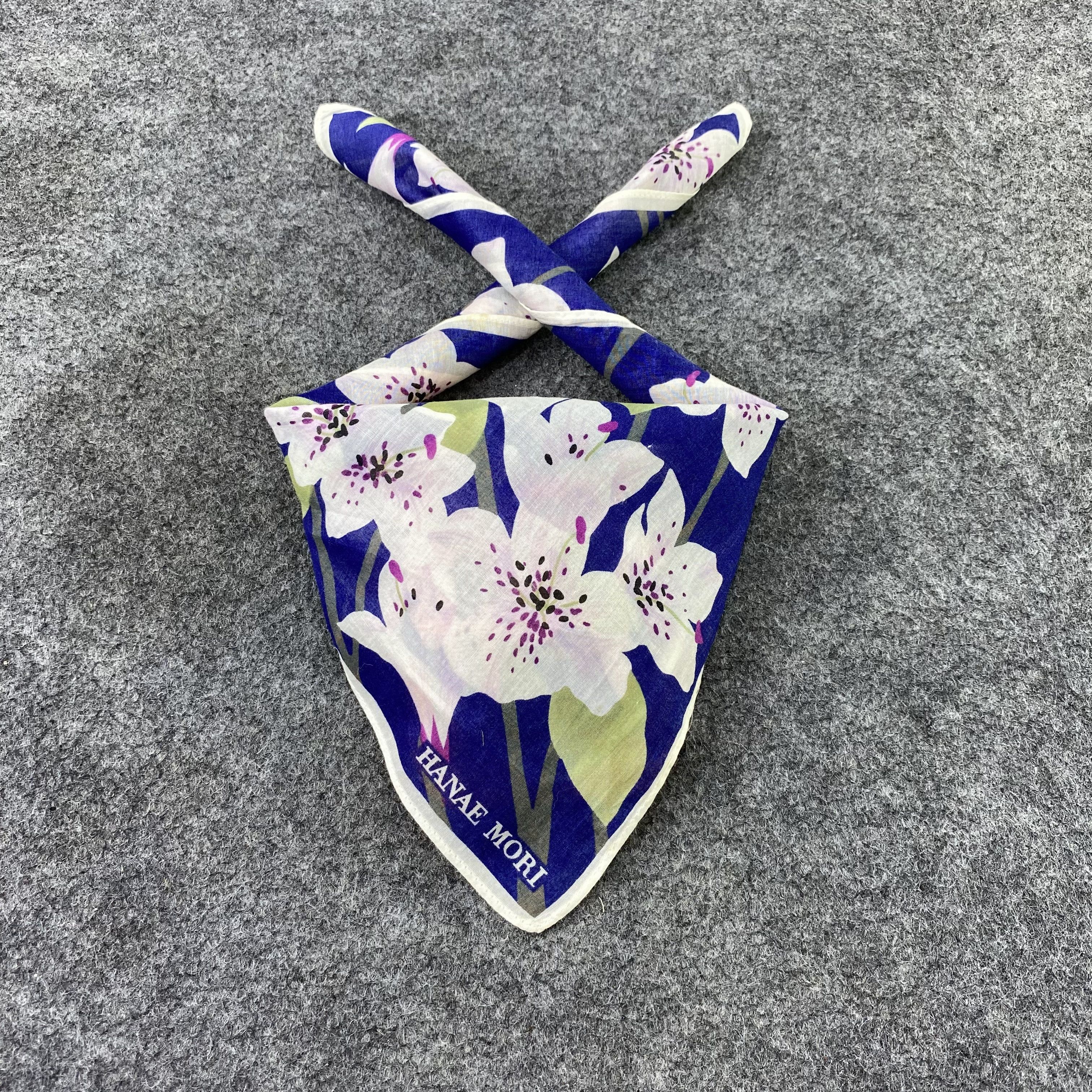 Hanae Mori Hanae Mori Embroidery Handkerchief Neckerchief Bandana -B538 Size ONE SIZE - 2 Thumbnail
