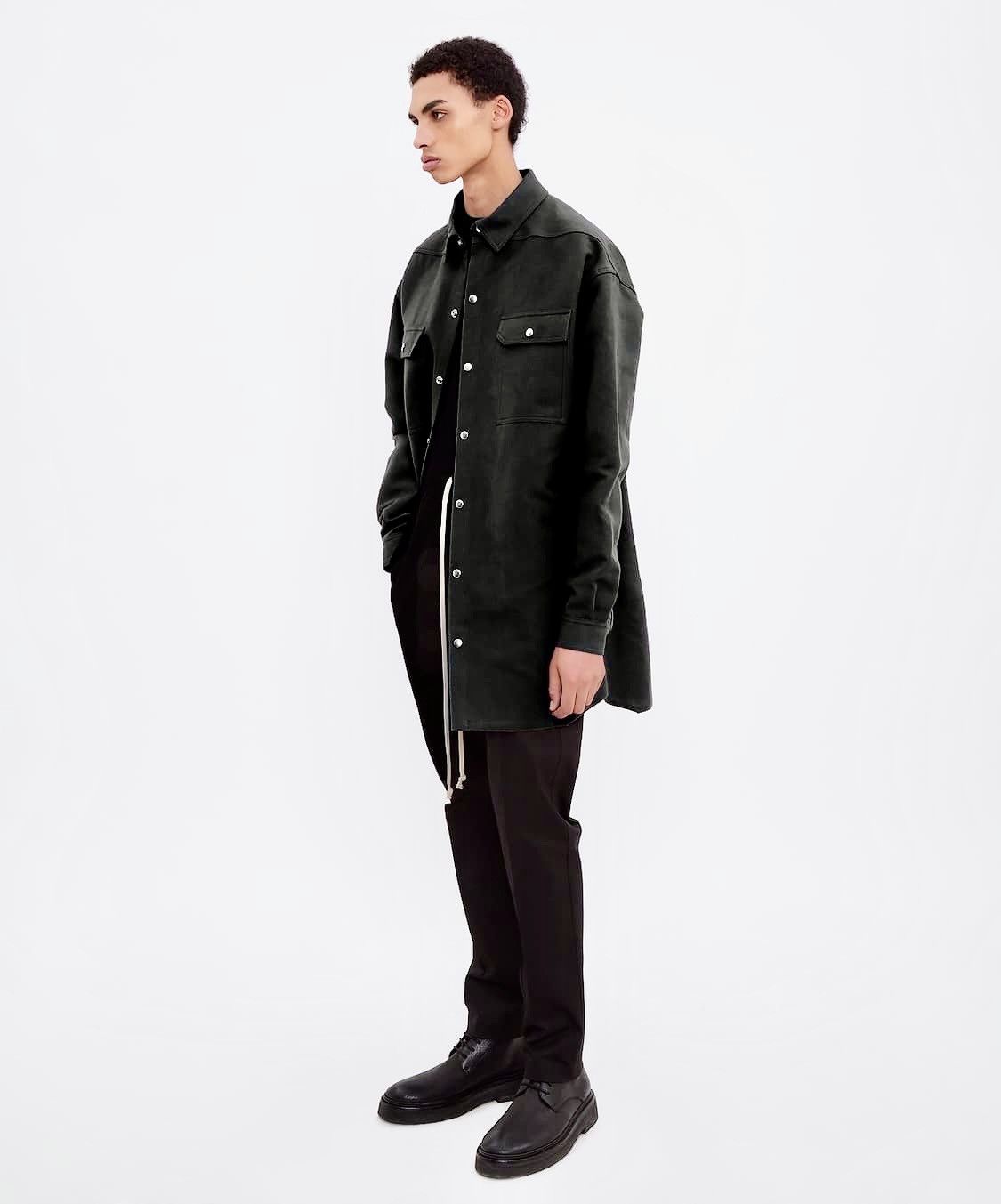 Rick Owens New STROBE Oversized Outershirt Jacket Soft Brushed Cotton M Size US M / EU 48-50 / 2 - 11 Thumbnail