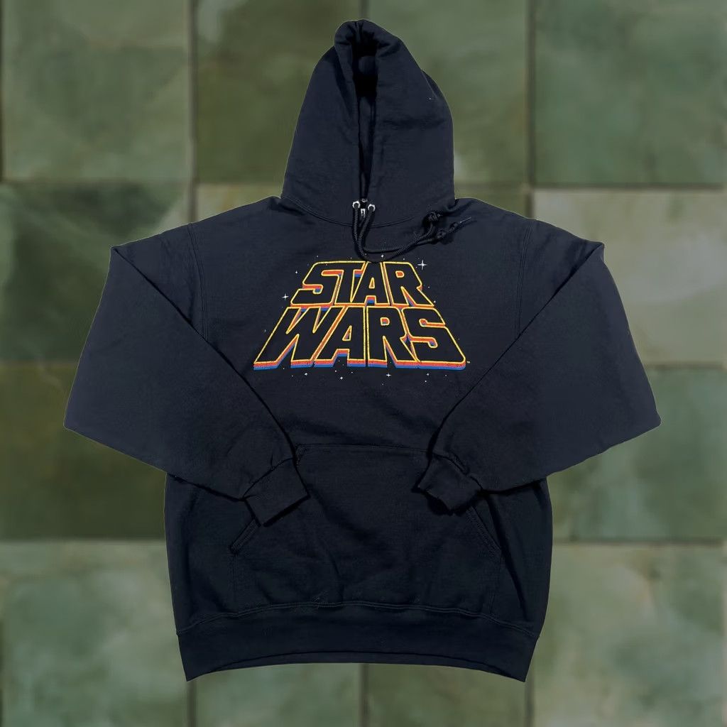 Disney Star Wars Hoodie Mens Large Black Pullover Graphic Fleece Lucasfilm Size US L / EU 52-54 / 3 - 1 Thumbnail