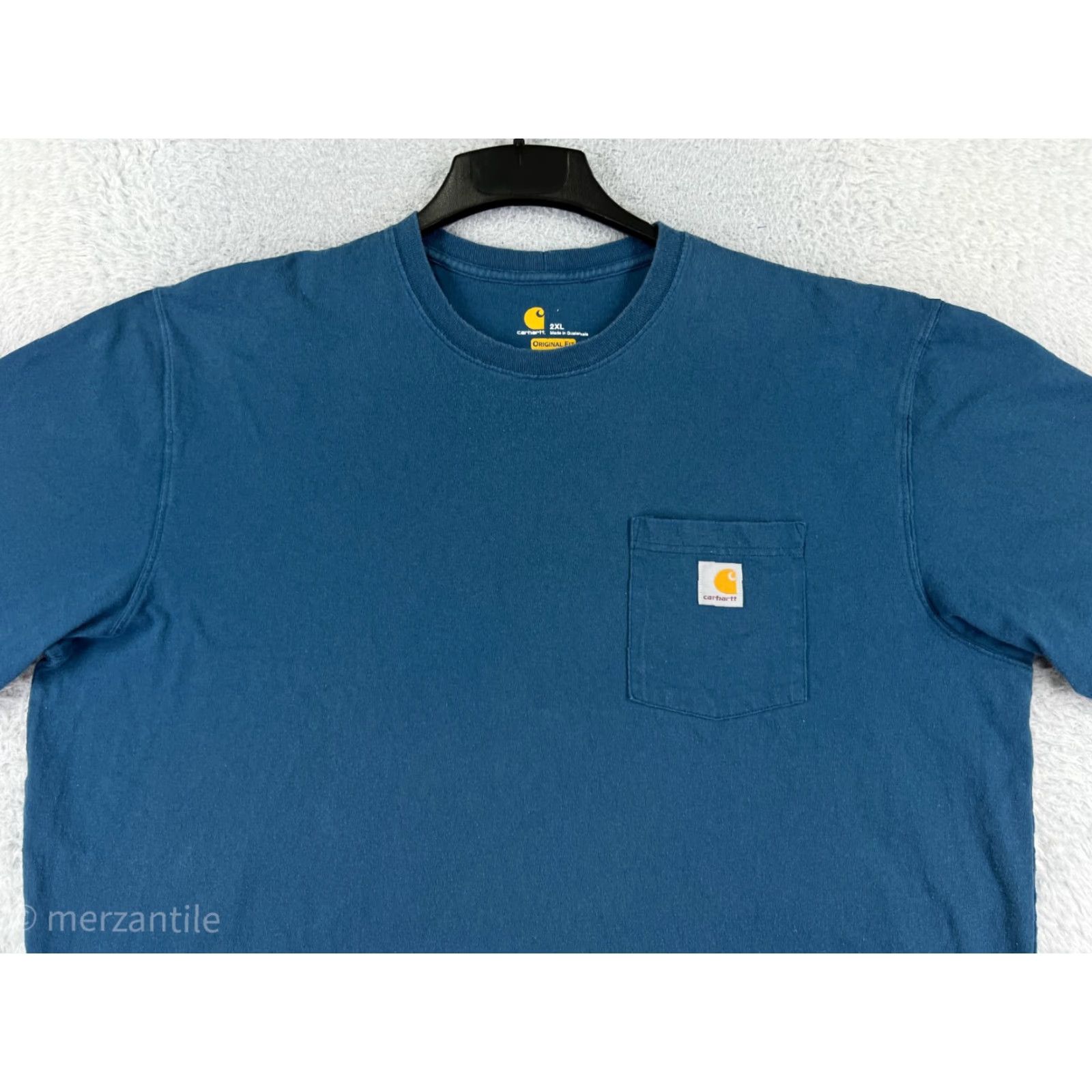 Carhartt Carhartt Shirt Mens 2XL Blue Short Sleeve Crew Neck Pocket Cotton K87 Work Size US XXL / EU 58 / 5 - 7 Thumbnail